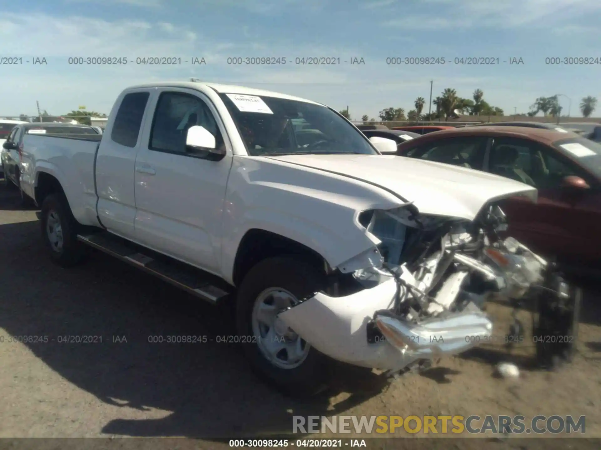 1 Photograph of a damaged car 3TYRX5GN8MT009540 TOYOTA TACOMA 2WD 2021