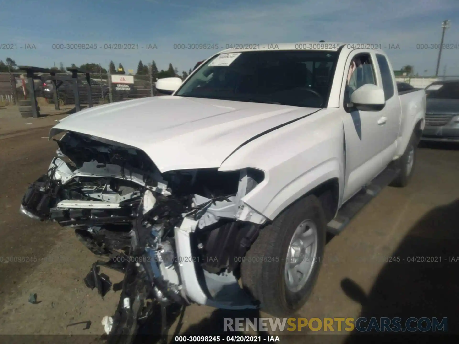 2 Photograph of a damaged car 3TYRX5GN8MT009540 TOYOTA TACOMA 2WD 2021