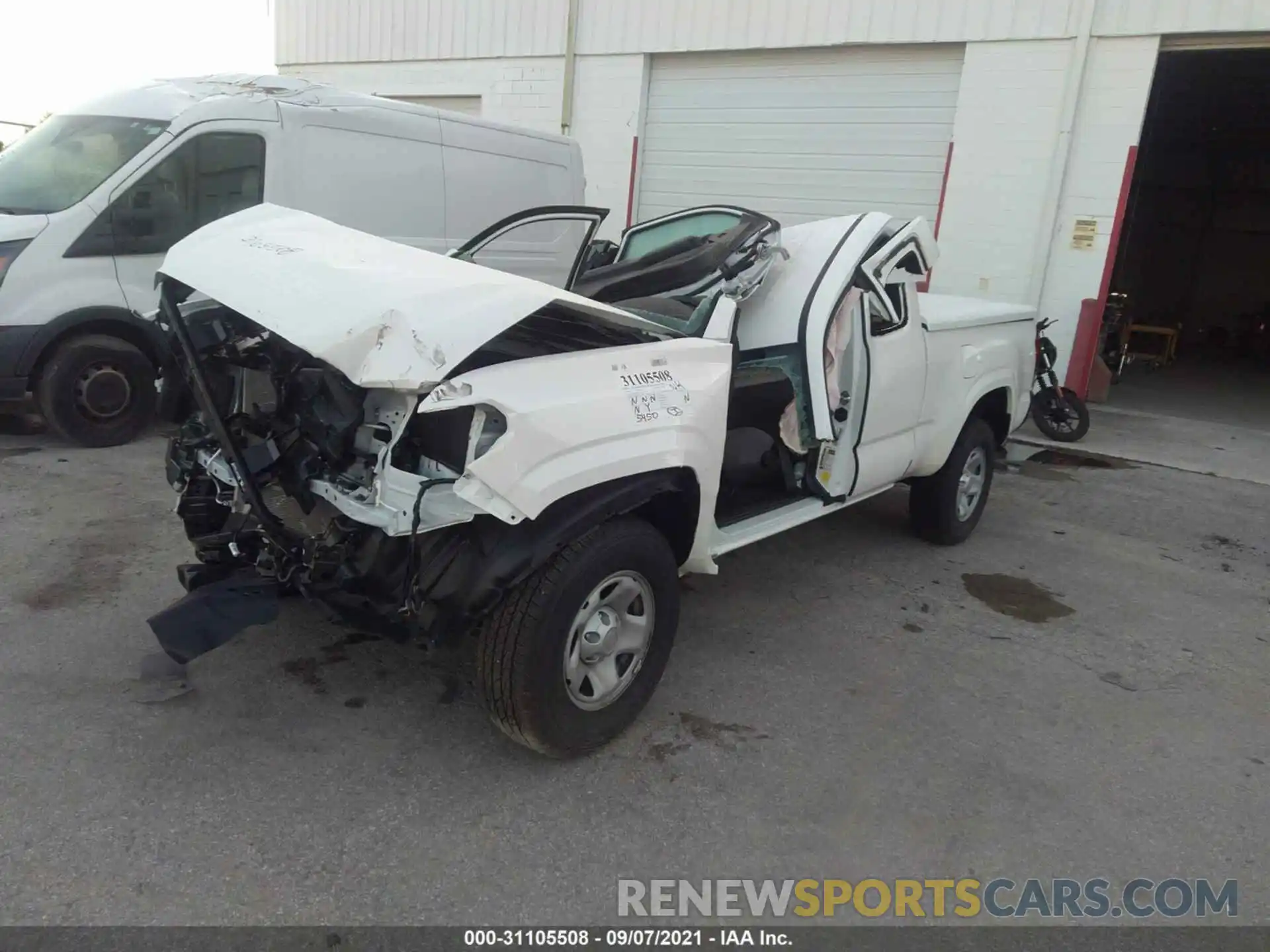 2 Photograph of a damaged car 3TYRX5GN8MT019016 TOYOTA TACOMA 2WD 2021