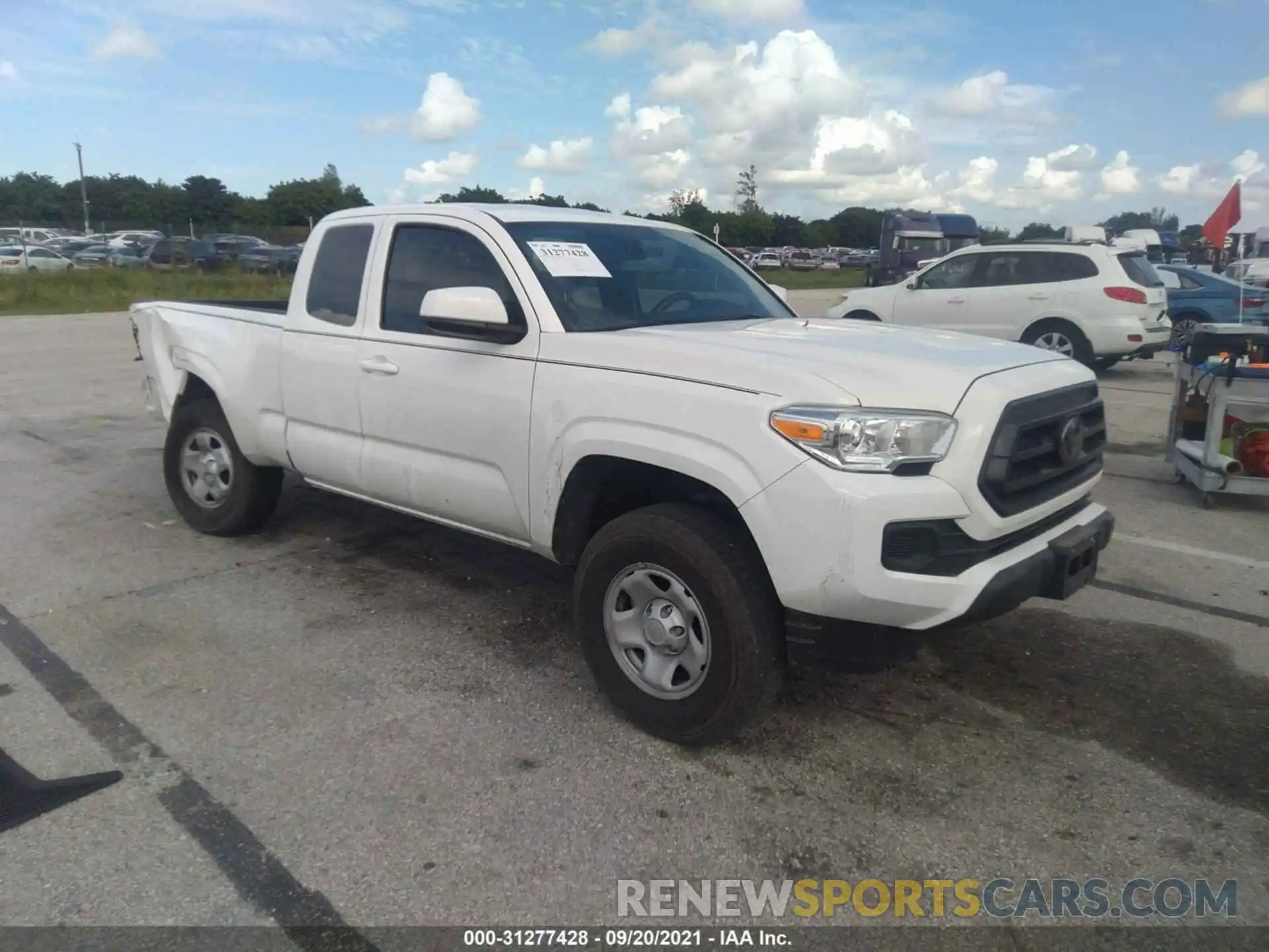 1 Photograph of a damaged car 3TYRX5GN9MT009143 TOYOTA TACOMA 2WD 2021