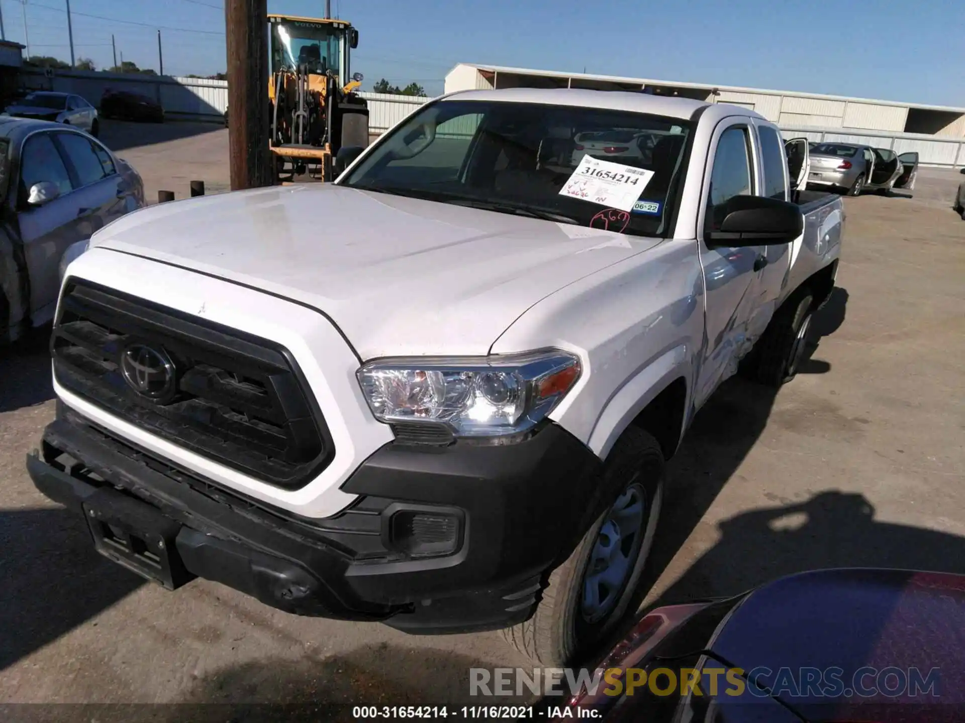 2 Photograph of a damaged car 3TYRX5GNXMT013220 TOYOTA TACOMA 2WD 2021