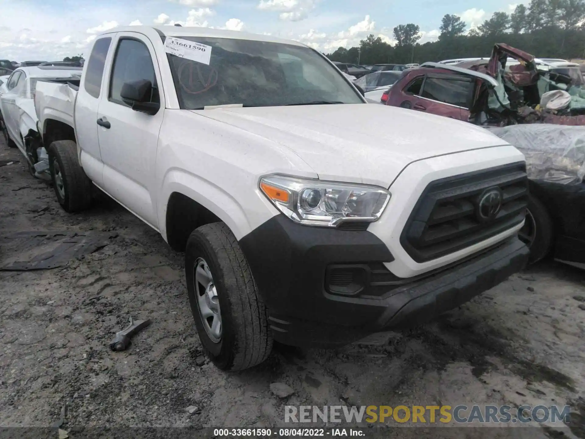 1 Photograph of a damaged car 3TYRX5GNXMT030969 TOYOTA TACOMA 2WD 2021