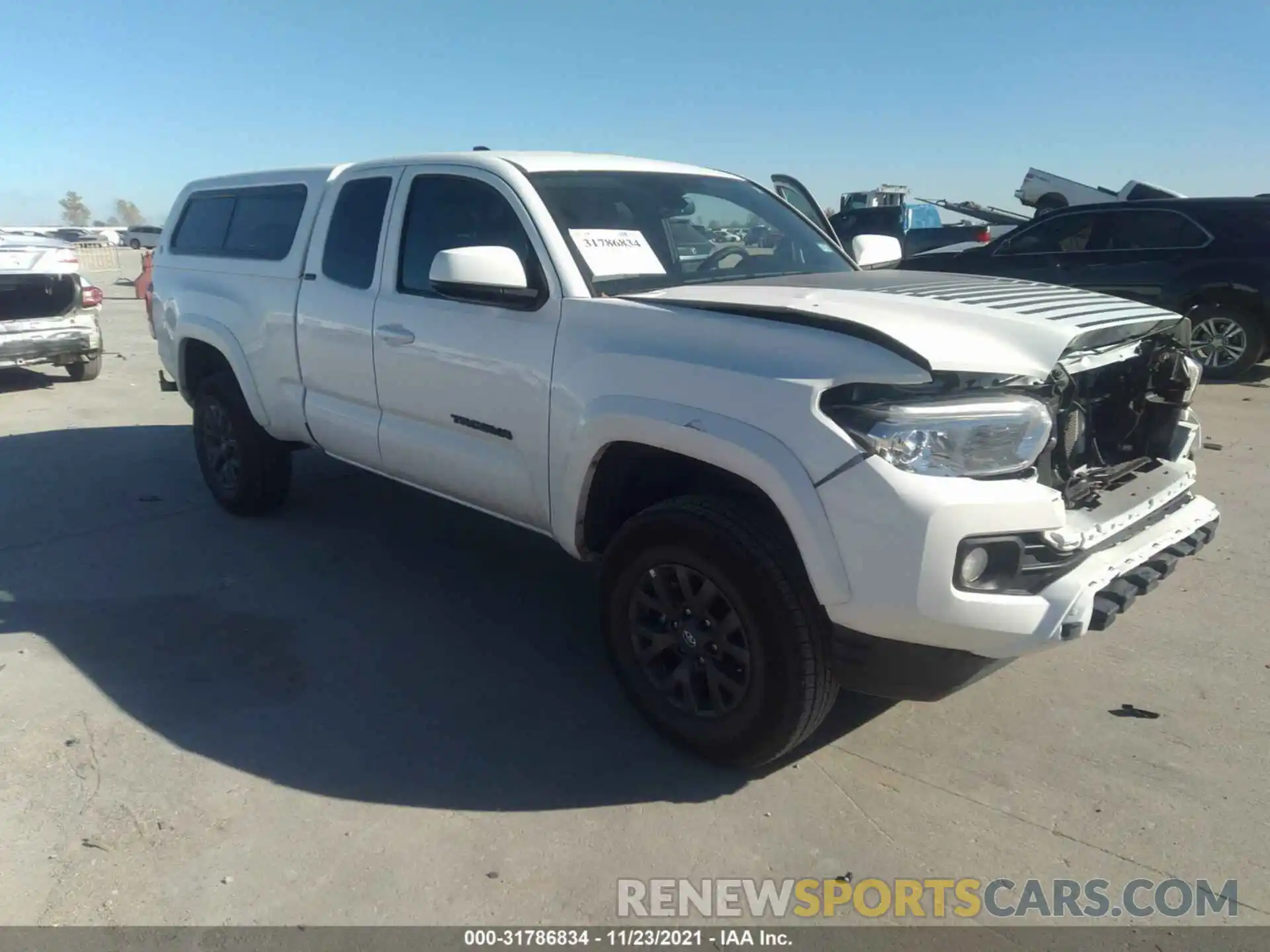 1 Photograph of a damaged car 3TYRZ5CN0MT007040 TOYOTA TACOMA 2WD 2021