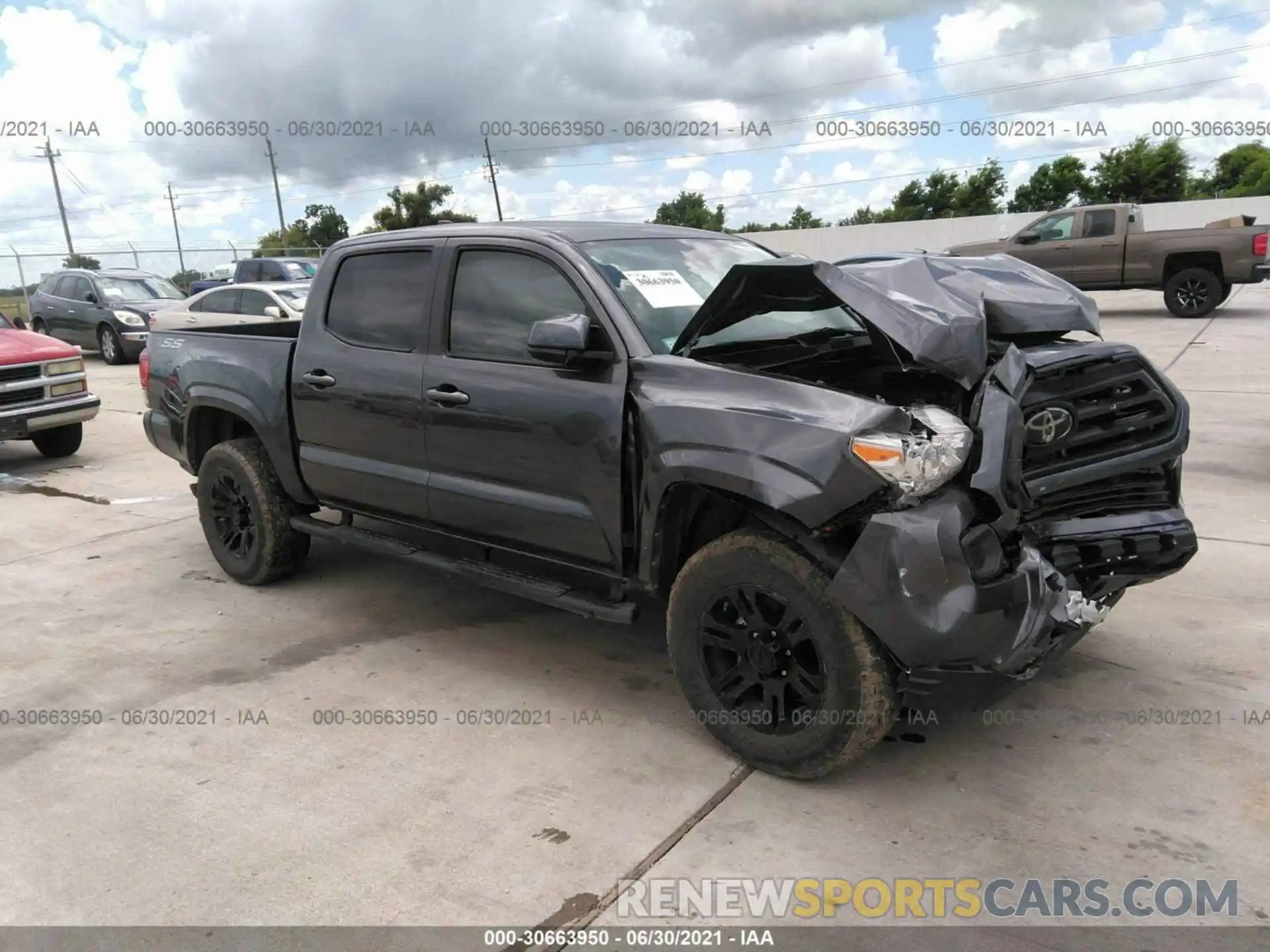 1 Photograph of a damaged car 5TFAX5GN2MX192405 TOYOTA TACOMA 2WD 2021