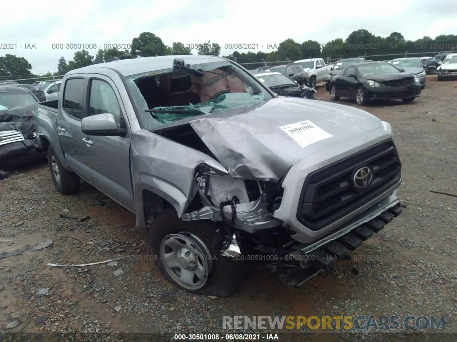 1 Photograph of a damaged car 5TFAX5GN5MX194066 TOYOTA TACOMA 2WD 2021