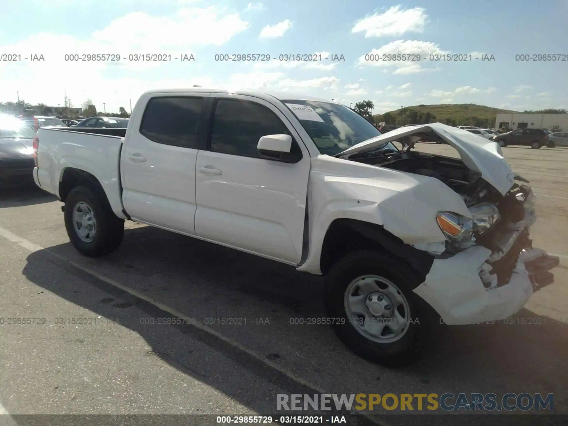 1 Photograph of a damaged car 5TFAX5GN7MX194554 TOYOTA TACOMA 2WD 2021