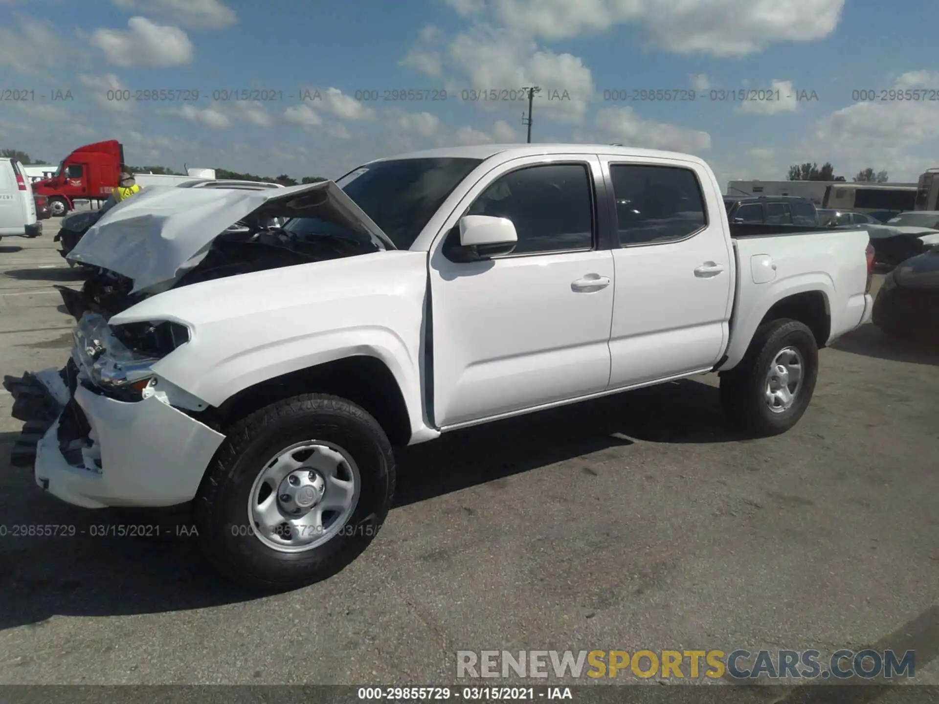 2 Photograph of a damaged car 5TFAX5GN7MX194554 TOYOTA TACOMA 2WD 2021