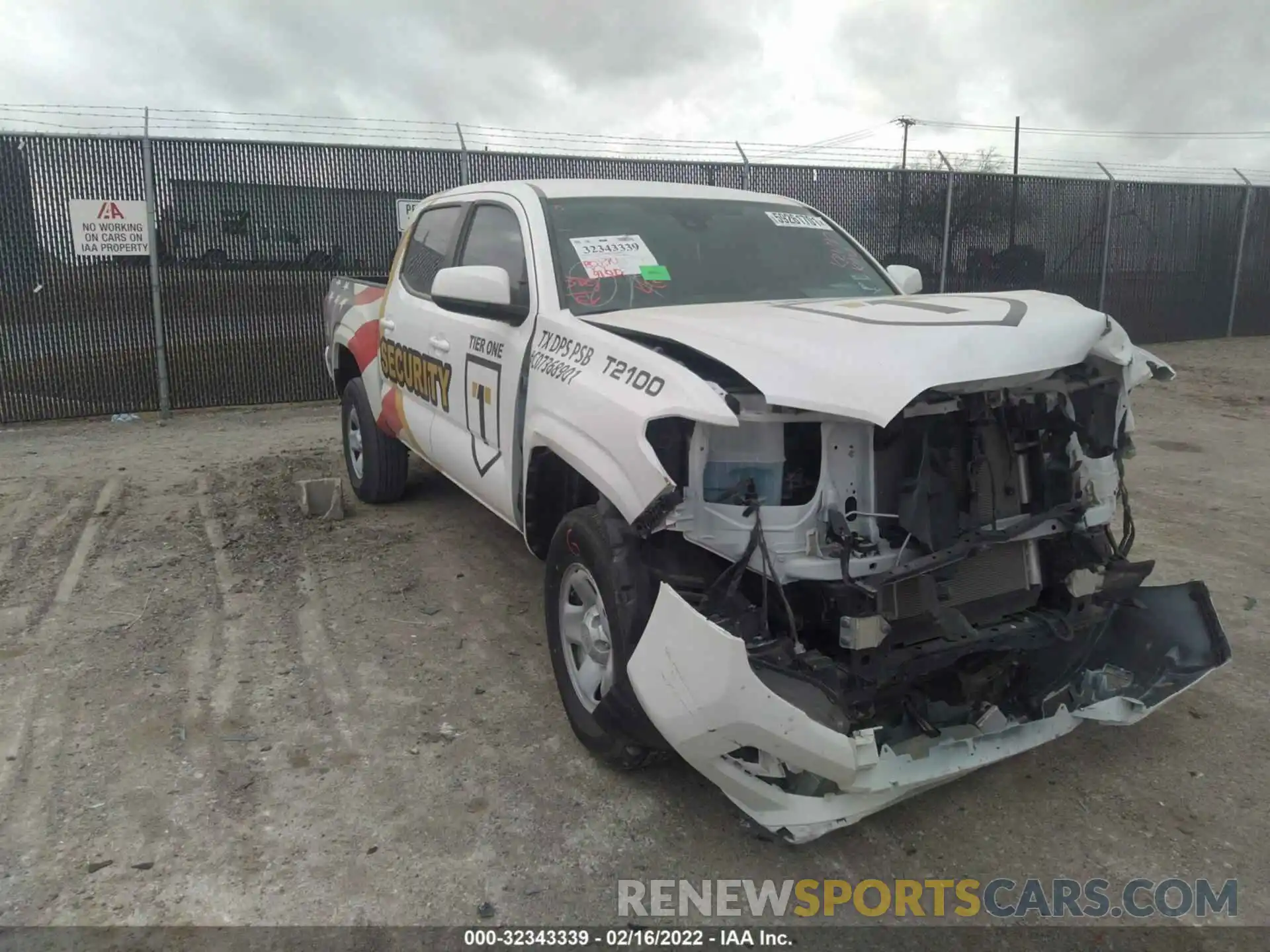 1 Photograph of a damaged car 5TFAX5GN9MX194037 TOYOTA TACOMA 2WD 2021