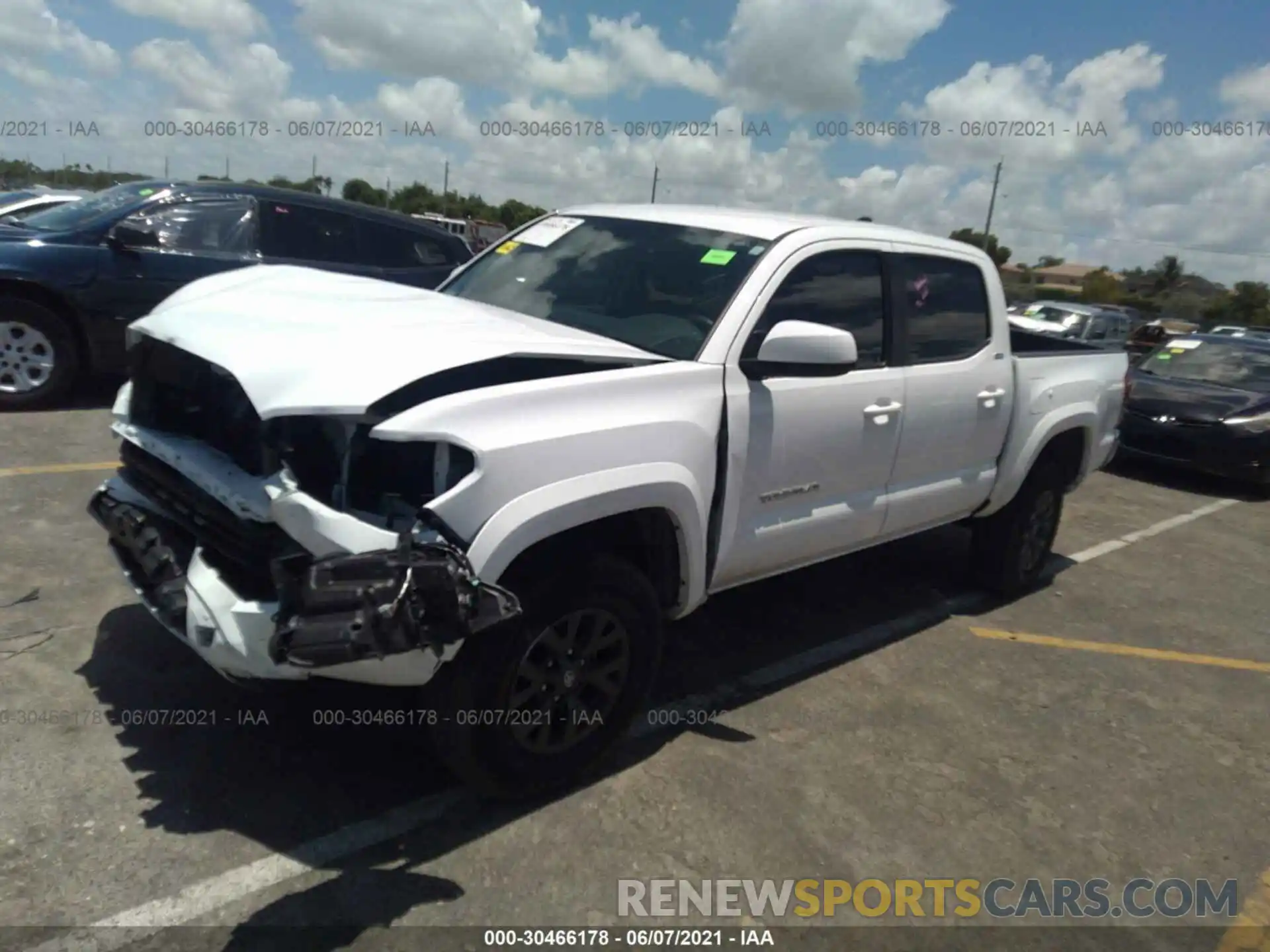 2 Photograph of a damaged car 5TFAZ5CN0MX095770 TOYOTA TACOMA 2WD 2021