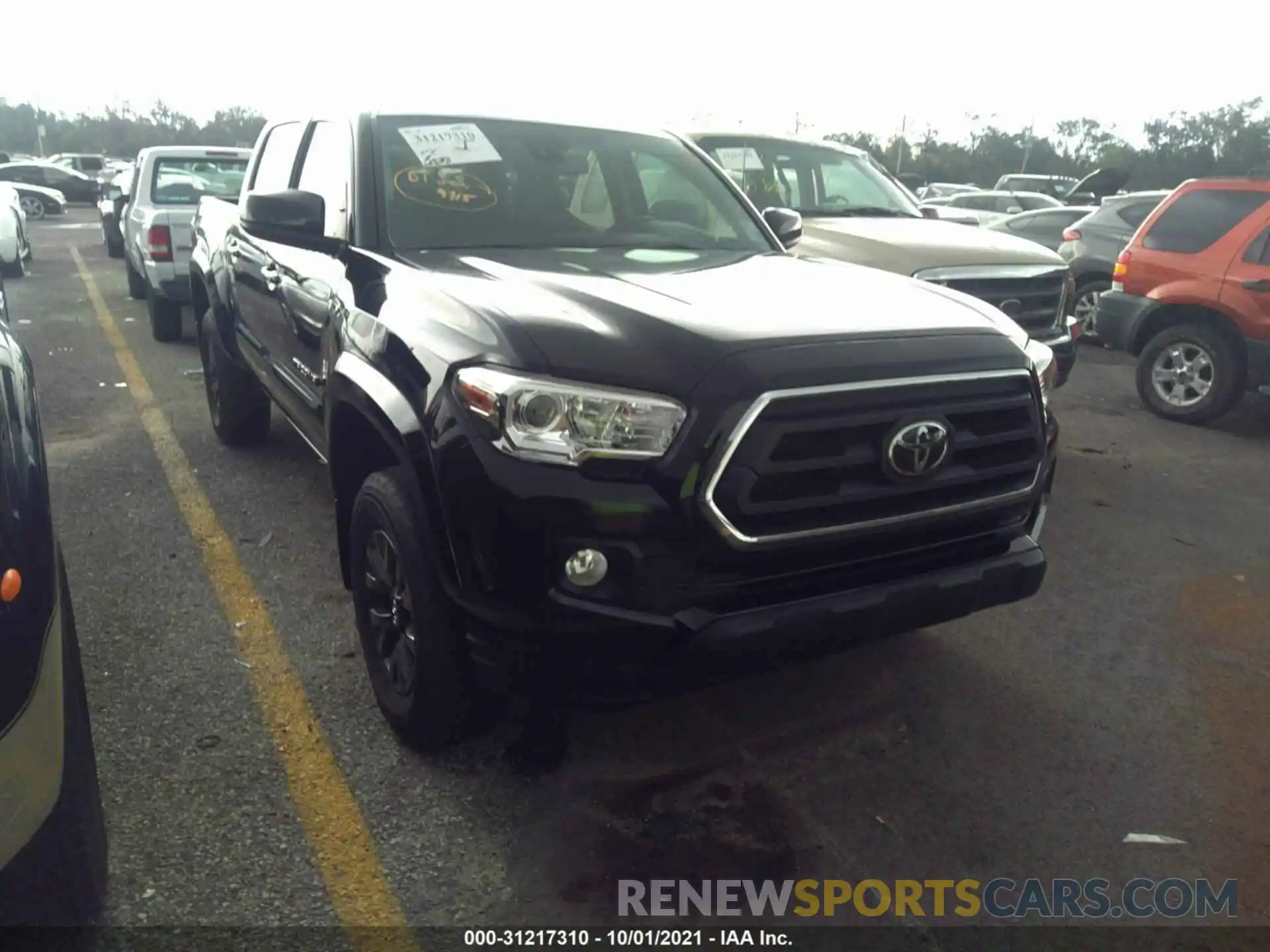 1 Photograph of a damaged car 5TFAZ5CN0MX096269 TOYOTA TACOMA 2WD 2021