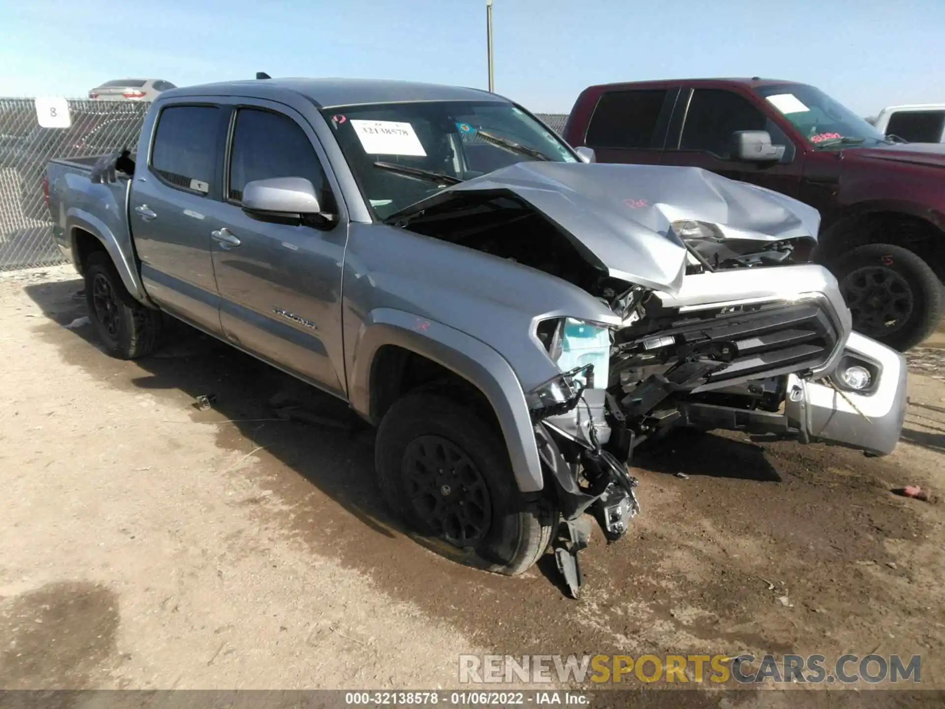 1 Photograph of a damaged car 5TFAZ5CN0MX105729 TOYOTA TACOMA 2WD 2021