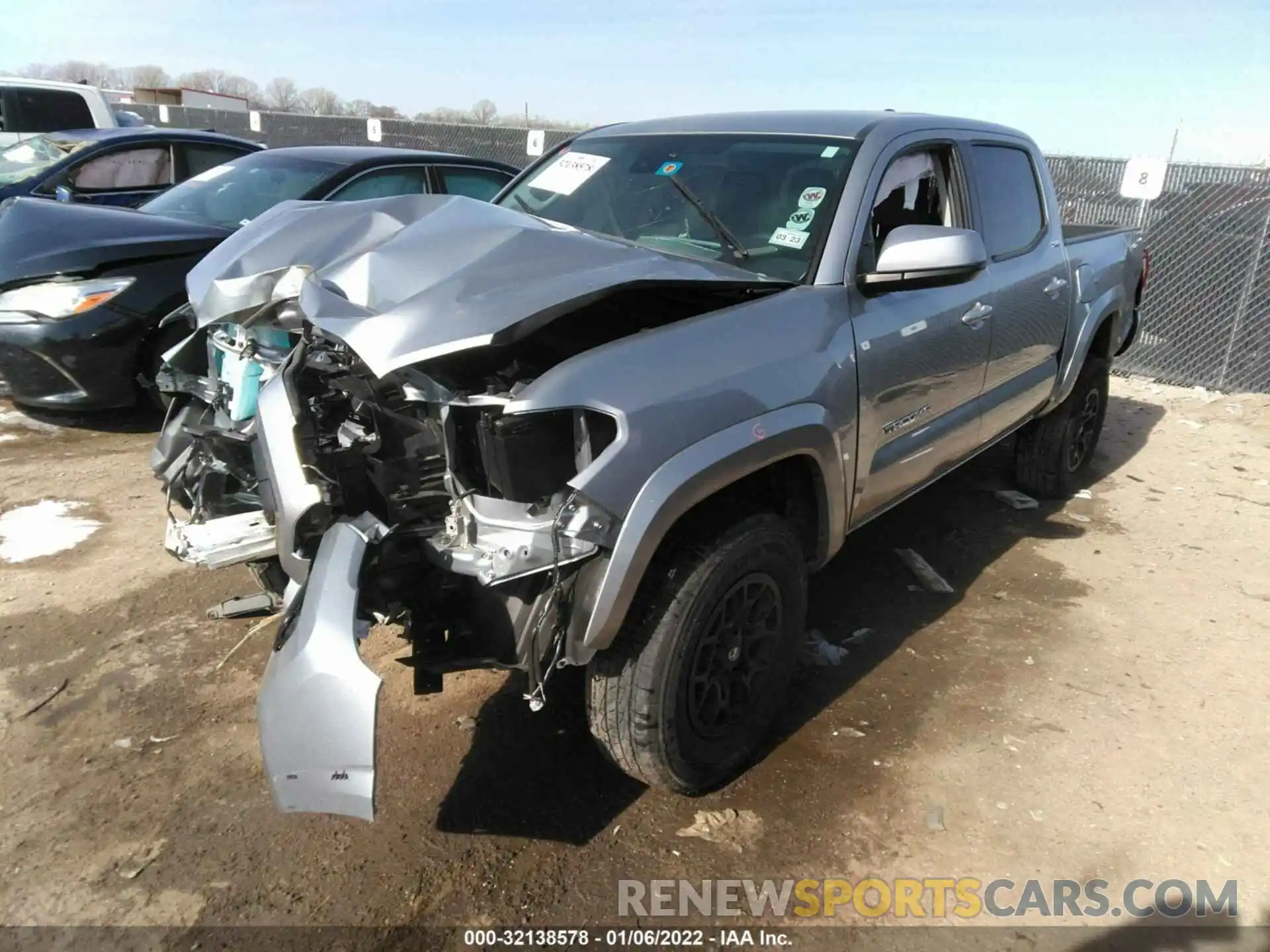 2 Photograph of a damaged car 5TFAZ5CN0MX105729 TOYOTA TACOMA 2WD 2021