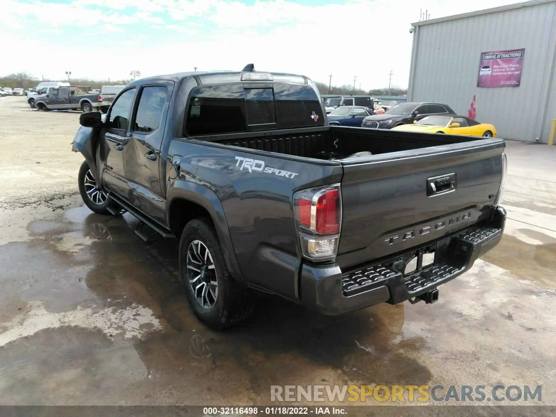 3 Photograph of a damaged car 5TFAZ5CN0MX110655 TOYOTA TACOMA 2WD 2021