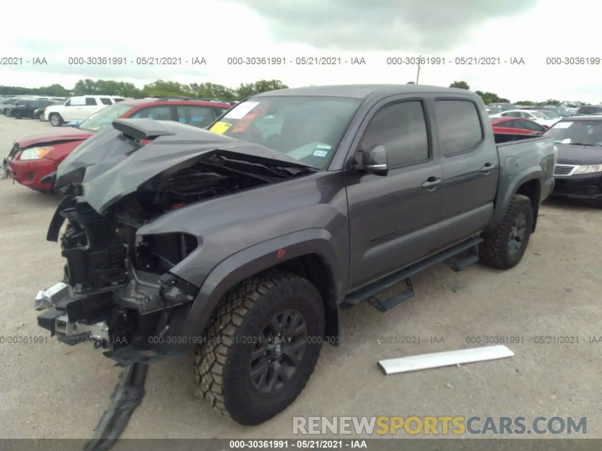 2 Photograph of a damaged car 5TFAZ5CN1MX100927 TOYOTA TACOMA 2WD 2021