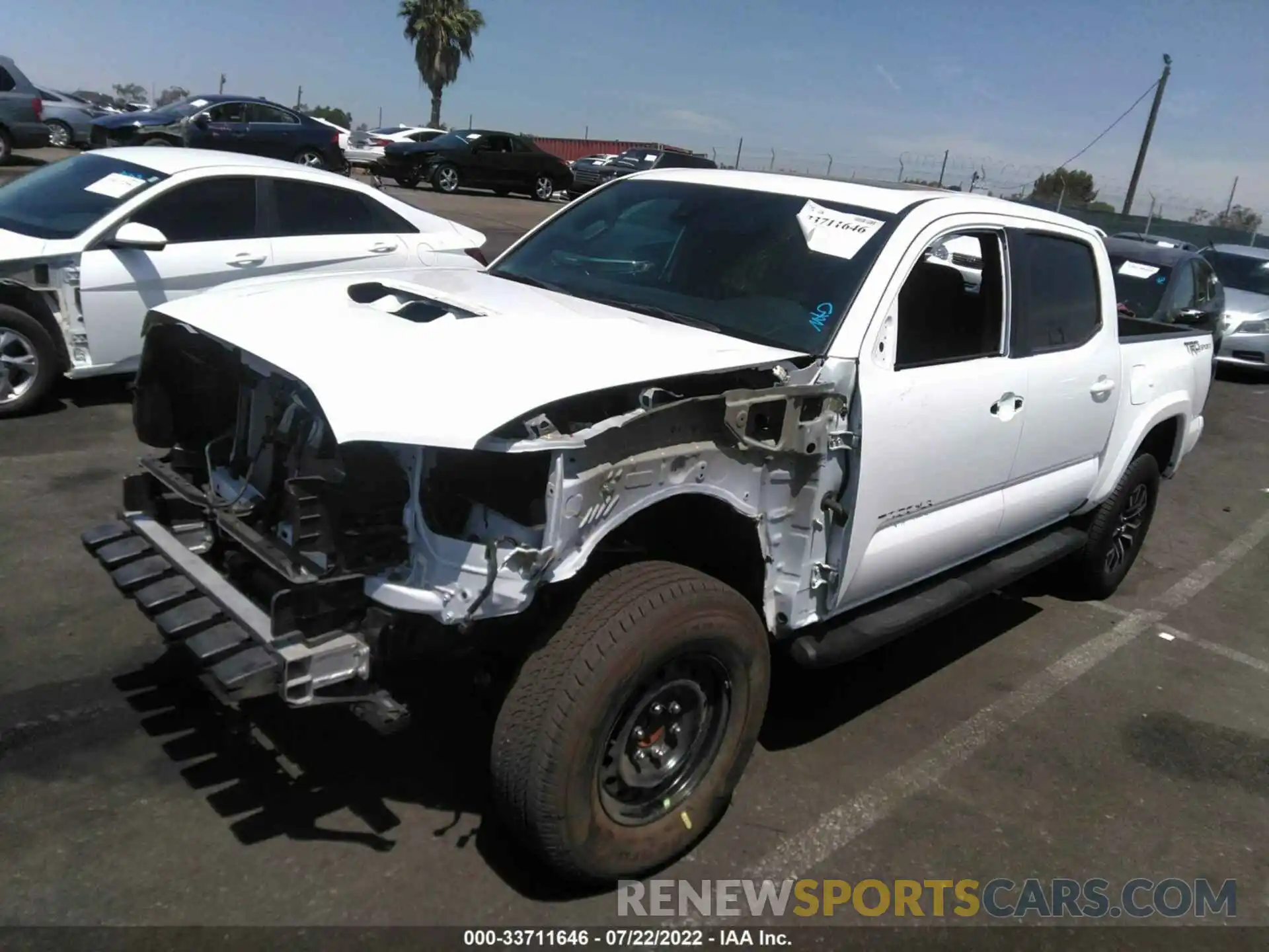 2 Photograph of a damaged car 5TFAZ5CN1MX110910 TOYOTA TACOMA 2WD 2021