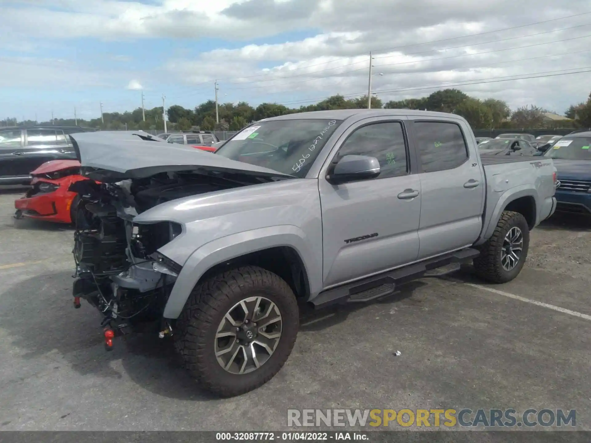 2 Photograph of a damaged car 5TFAZ5CN1MX115606 TOYOTA TACOMA 2WD 2021