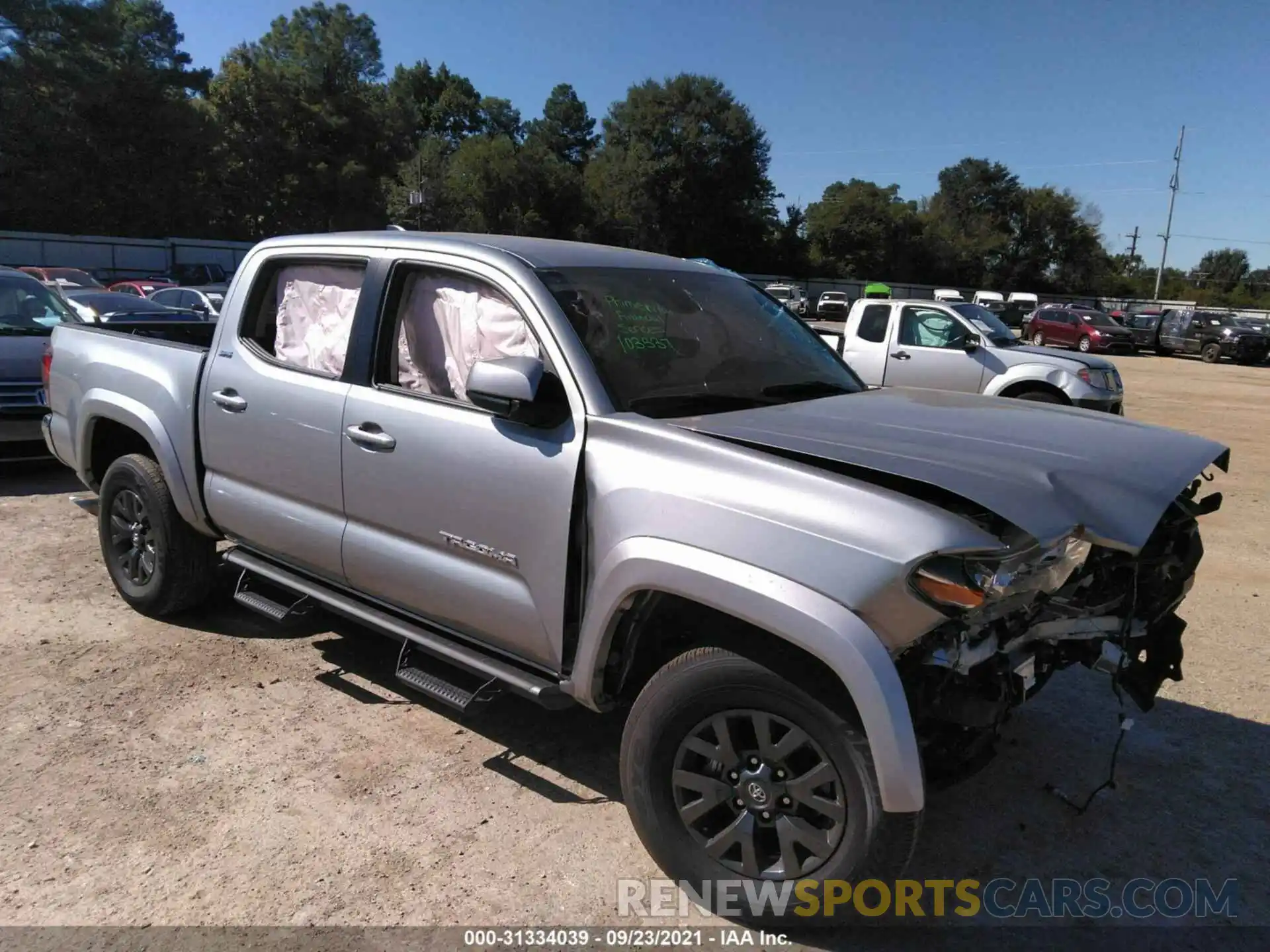 1 Photograph of a damaged car 5TFAZ5CN3MX103537 TOYOTA TACOMA 2WD 2021