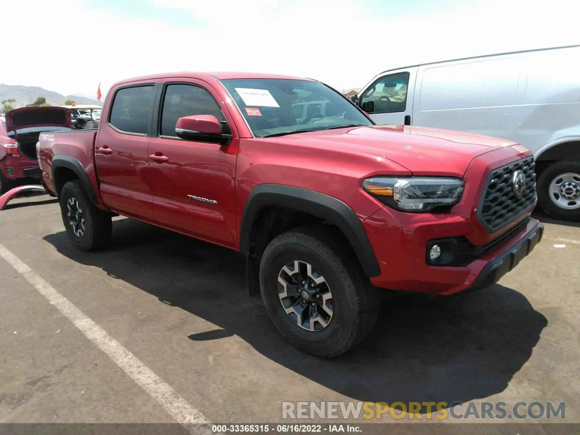 1 Photograph of a damaged car 5TFAZ5CN3MX111069 TOYOTA TACOMA 2WD 2021