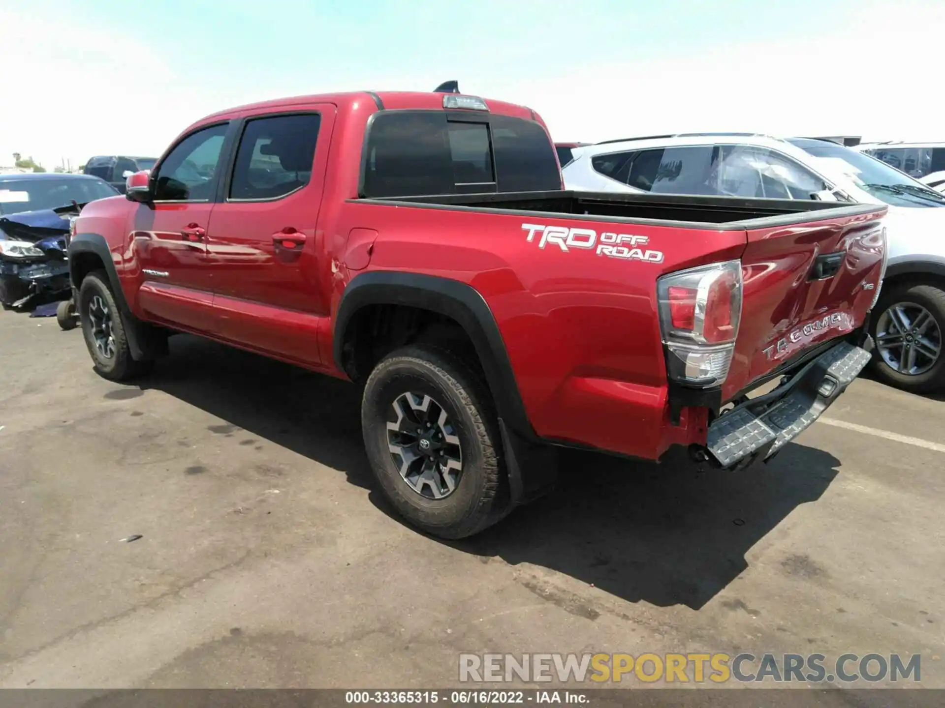 3 Photograph of a damaged car 5TFAZ5CN3MX111069 TOYOTA TACOMA 2WD 2021