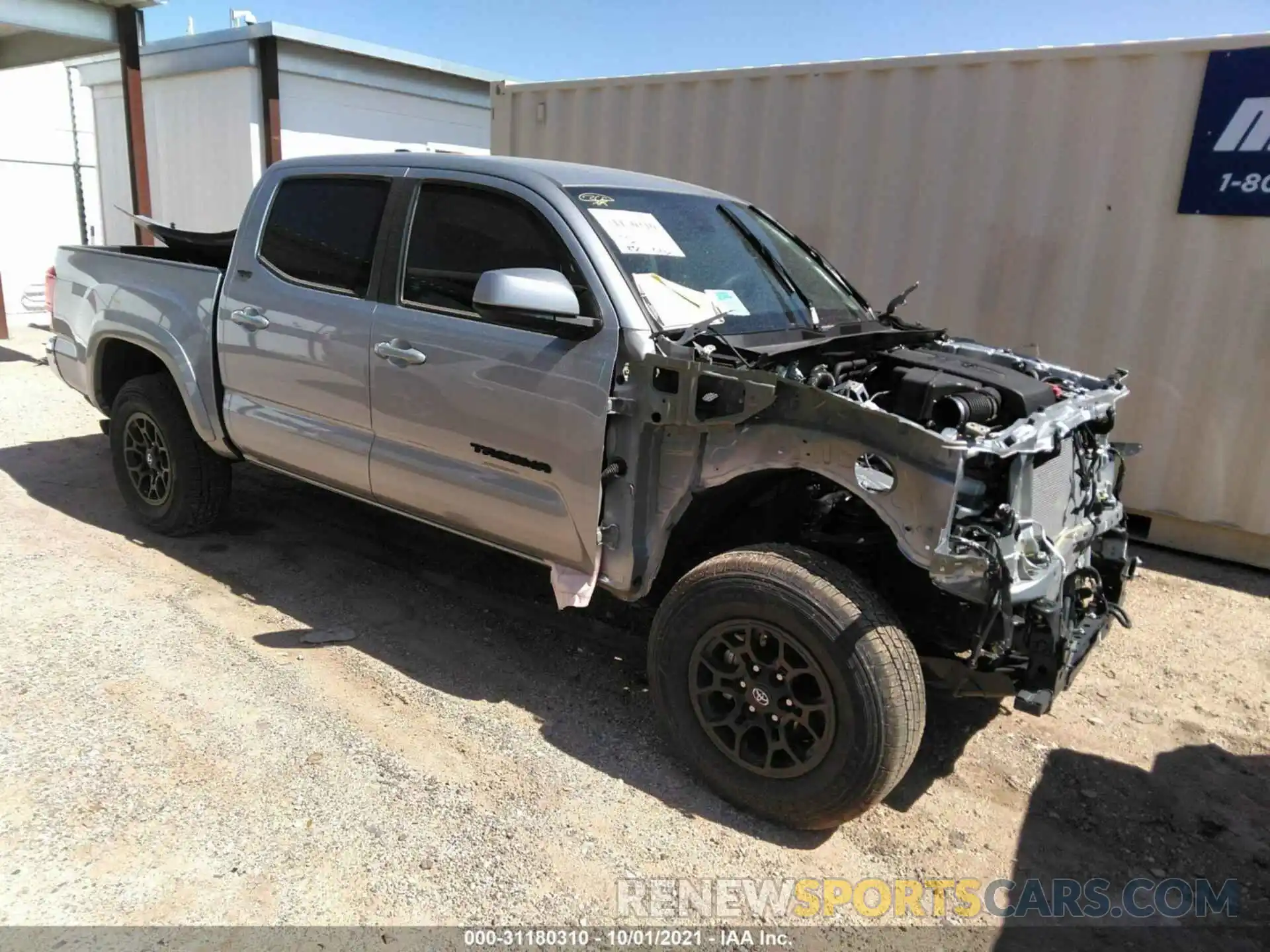 1 Photograph of a damaged car 5TFAZ5CN3MX111430 TOYOTA TACOMA 2WD 2021