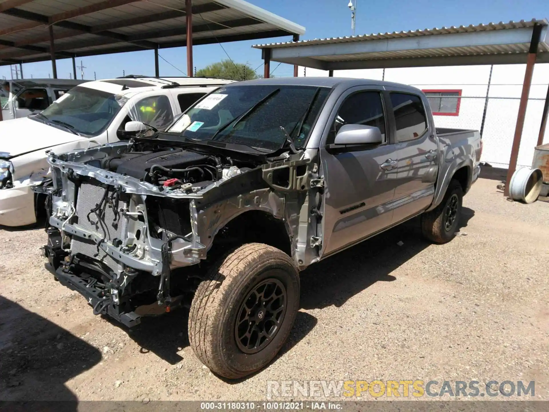 2 Photograph of a damaged car 5TFAZ5CN3MX111430 TOYOTA TACOMA 2WD 2021