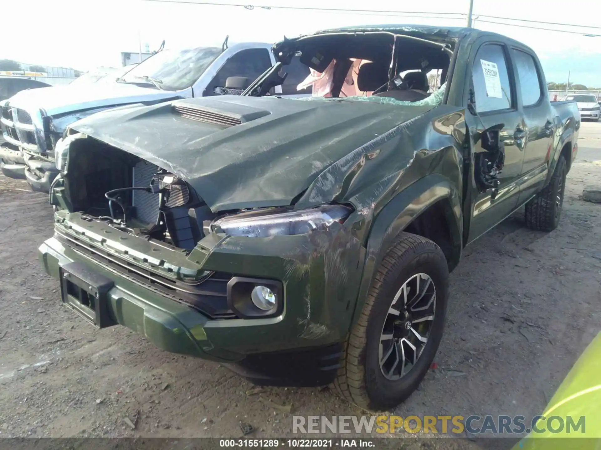 2 Photograph of a damaged car 5TFAZ5CN3MX112416 TOYOTA TACOMA 2WD 2021