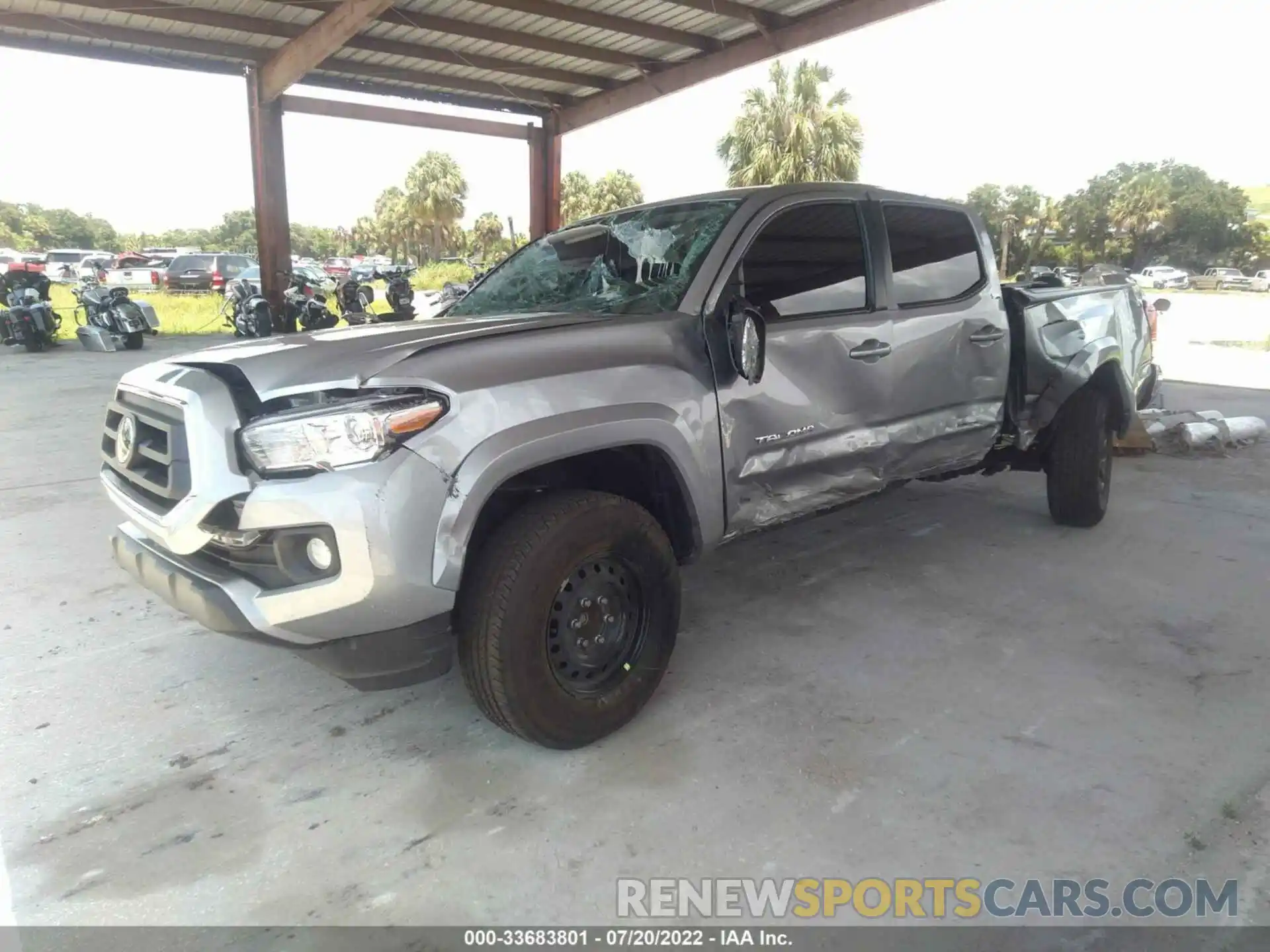 2 Photograph of a damaged car 5TFAZ5CN4MX104471 TOYOTA TACOMA 2WD 2021