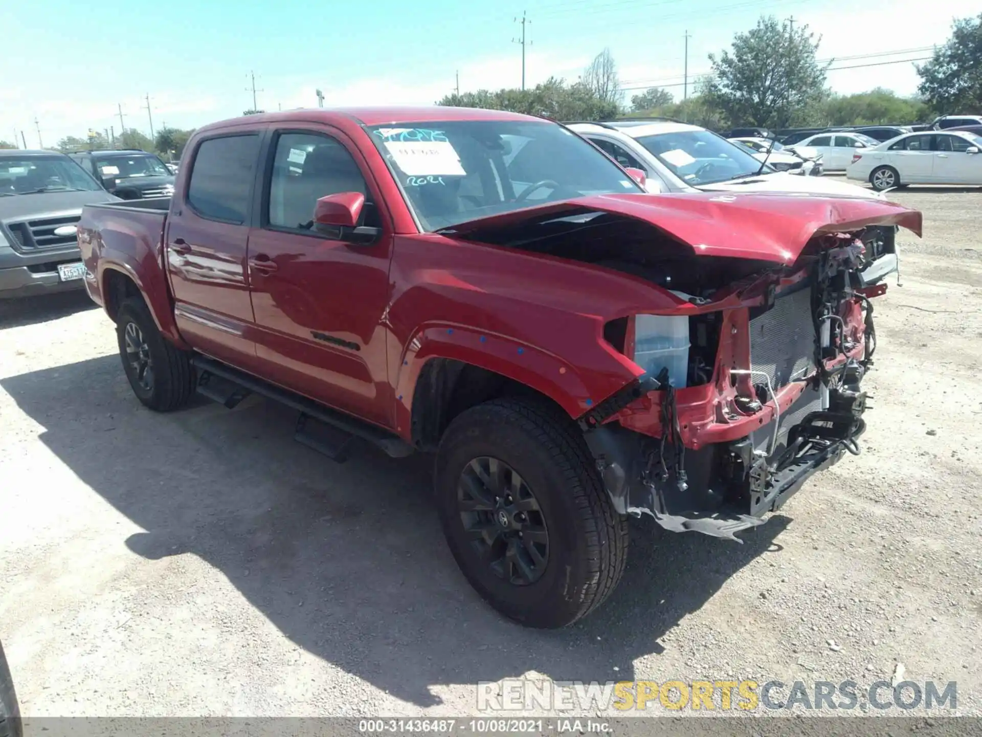 1 Photograph of a damaged car 5TFAZ5CN5MX095358 TOYOTA TACOMA 2WD 2021