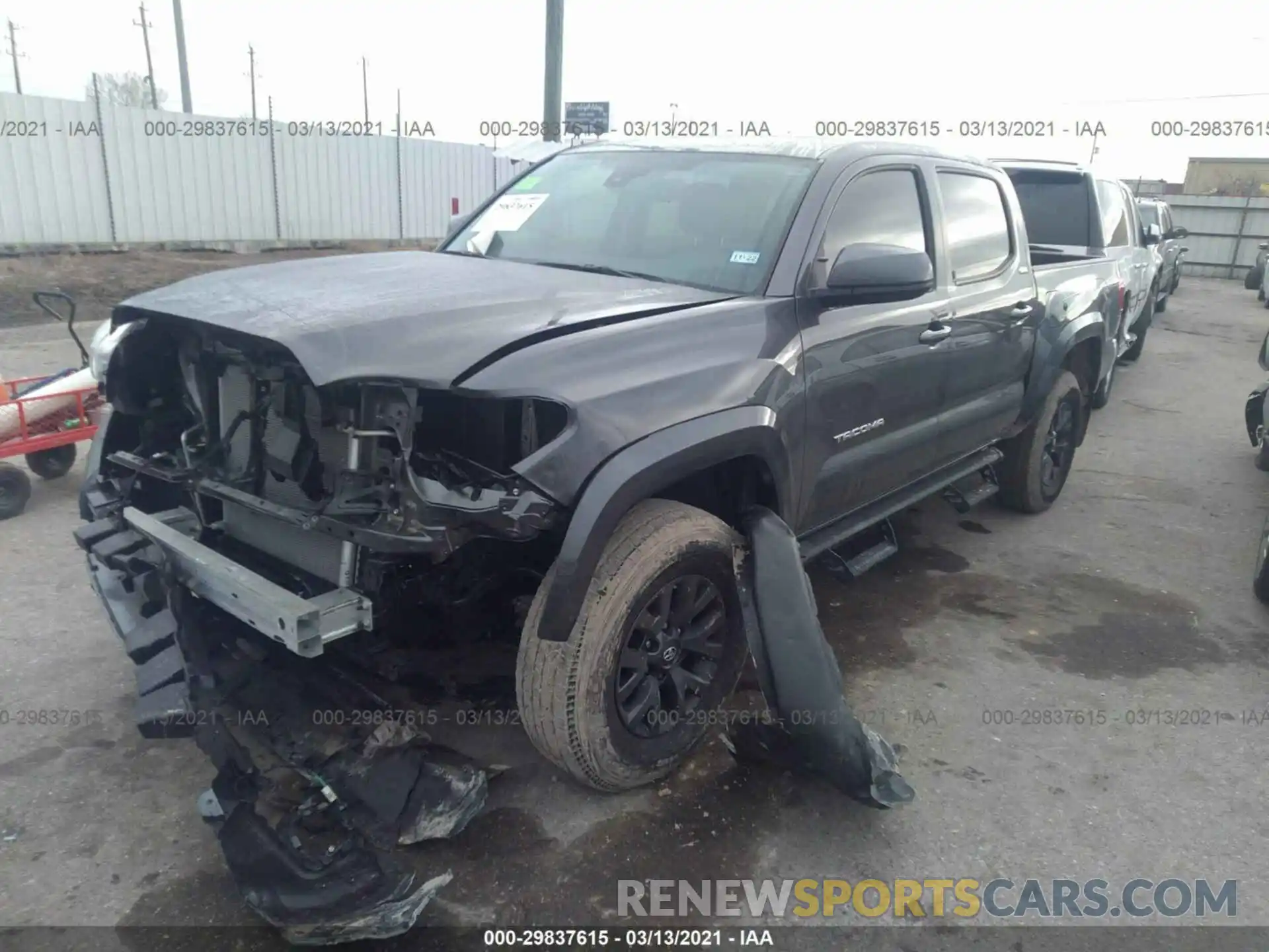 2 Photograph of a damaged car 5TFAZ5CN5MX098583 TOYOTA TACOMA 2WD 2021