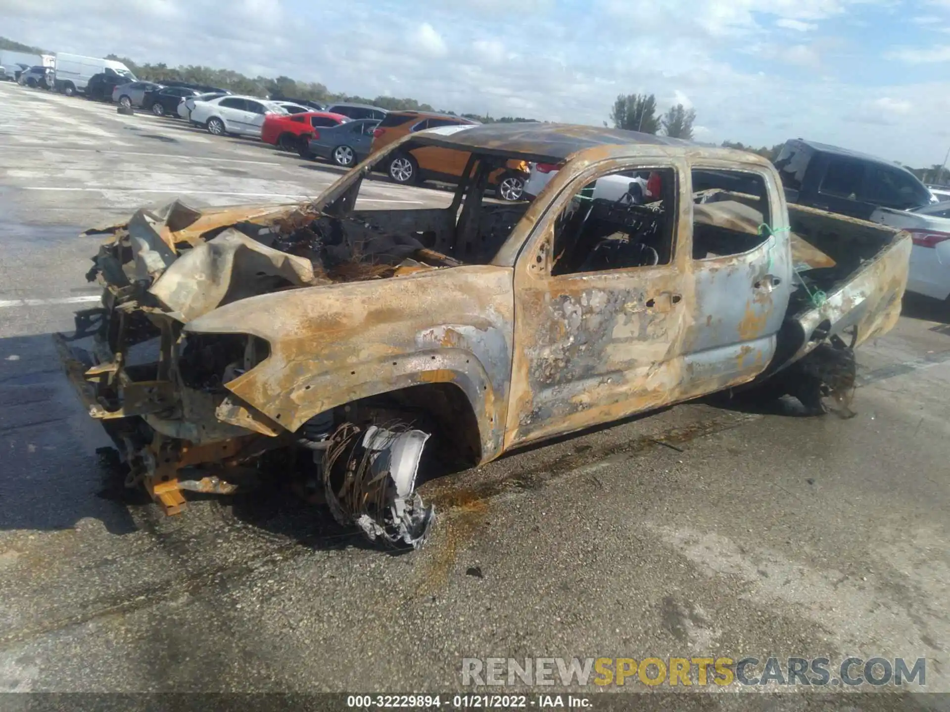 2 Photograph of a damaged car 5TFAZ5CN5MX102292 TOYOTA TACOMA 2WD 2021