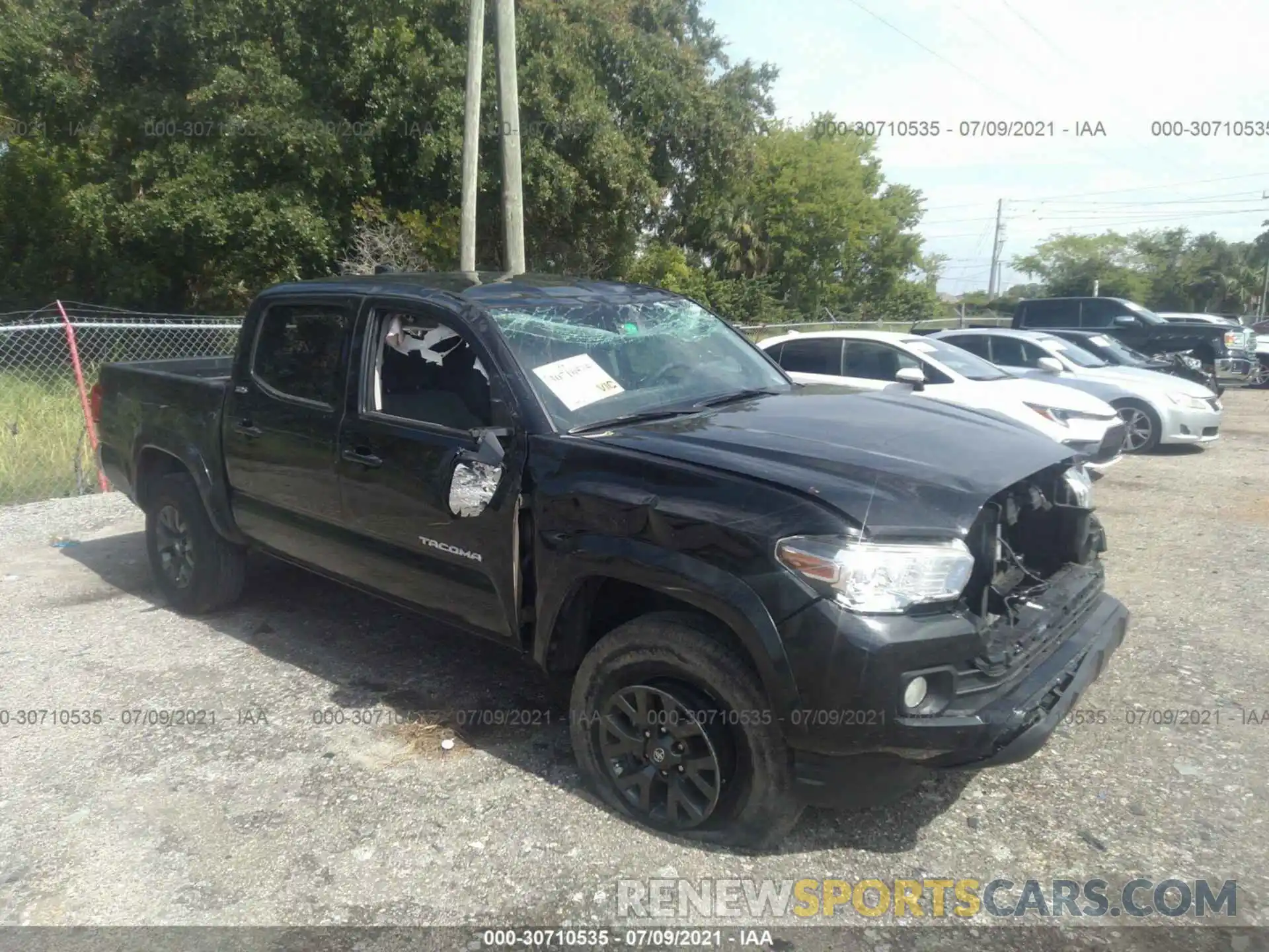 1 Photograph of a damaged car 5TFAZ5CN5MX102566 TOYOTA TACOMA 2WD 2021