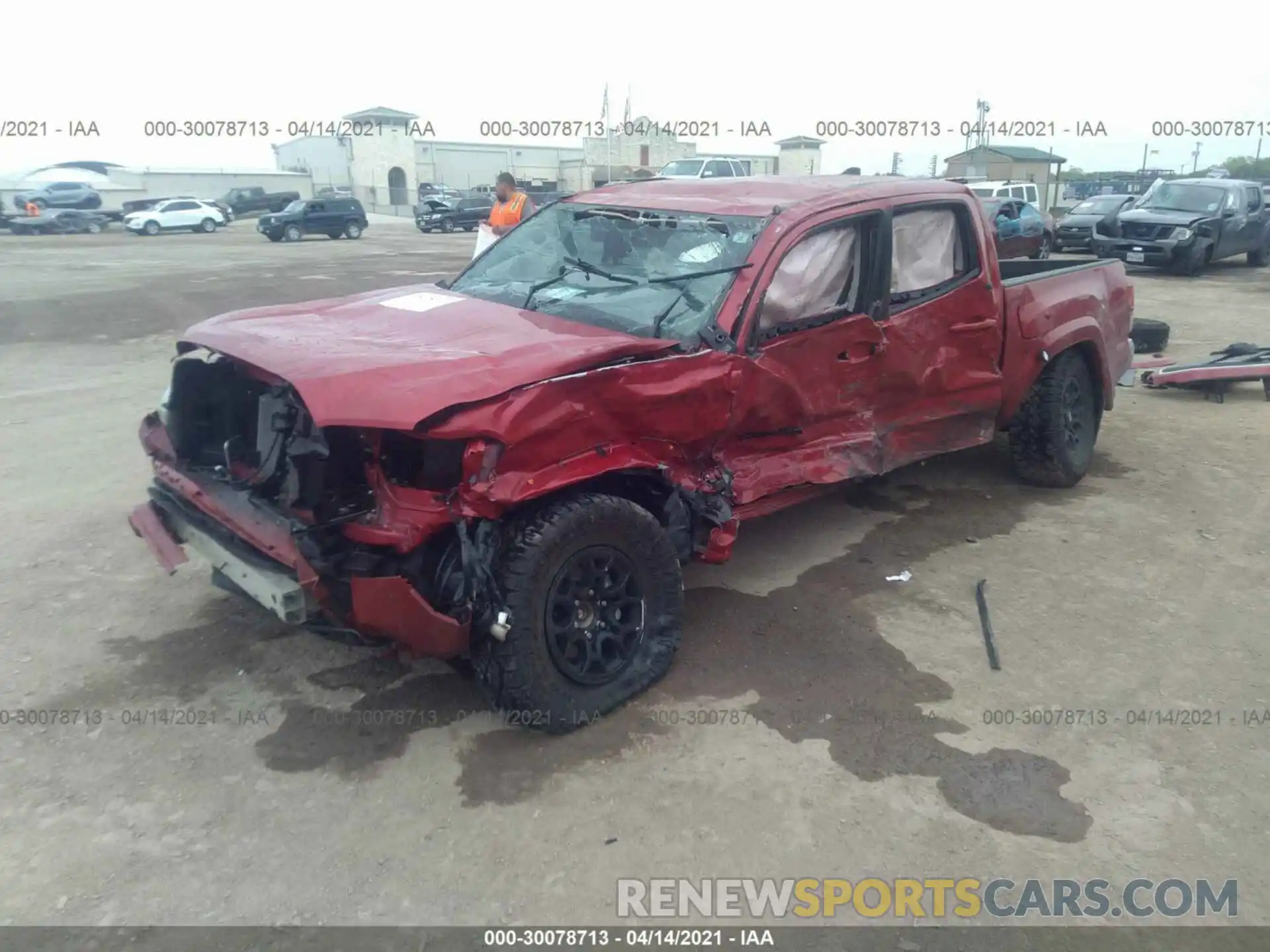 2 Photograph of a damaged car 5TFAZ5CN5MX102745 TOYOTA TACOMA 2WD 2021