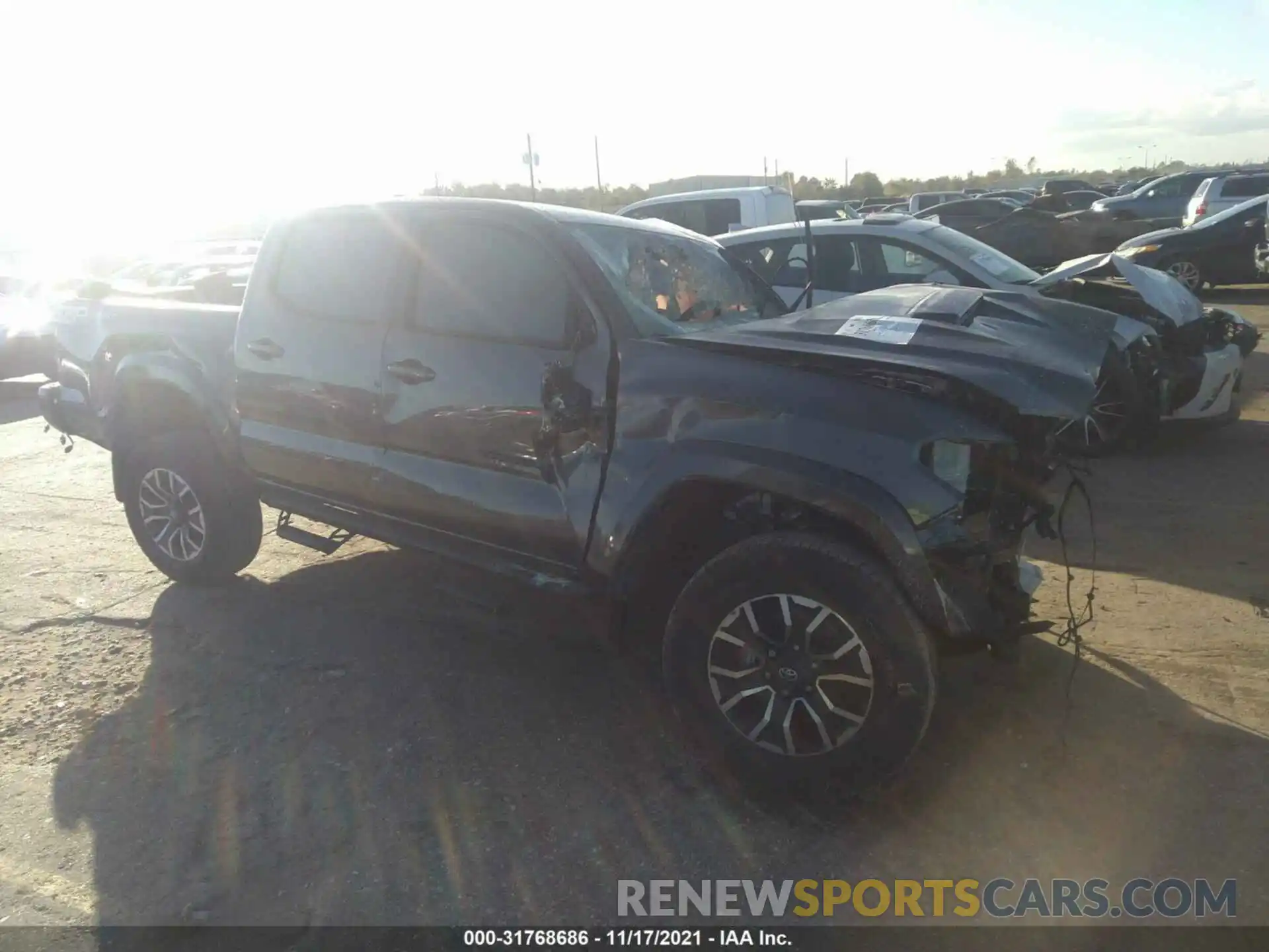 1 Photograph of a damaged car 5TFAZ5CN5MX111137 TOYOTA TACOMA 2WD 2021