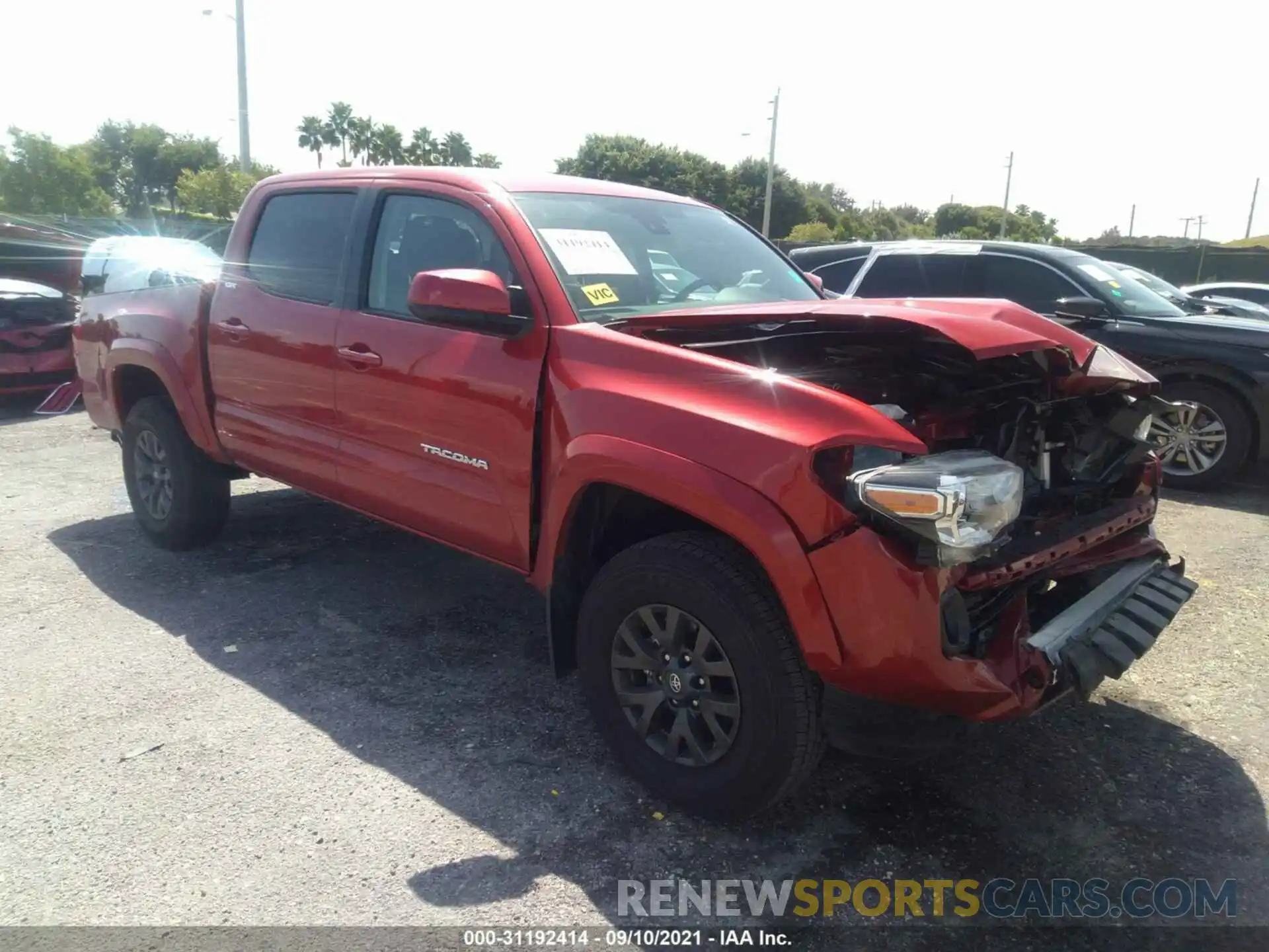 1 Photograph of a damaged car 5TFAZ5CN6MX100468 TOYOTA TACOMA 2WD 2021