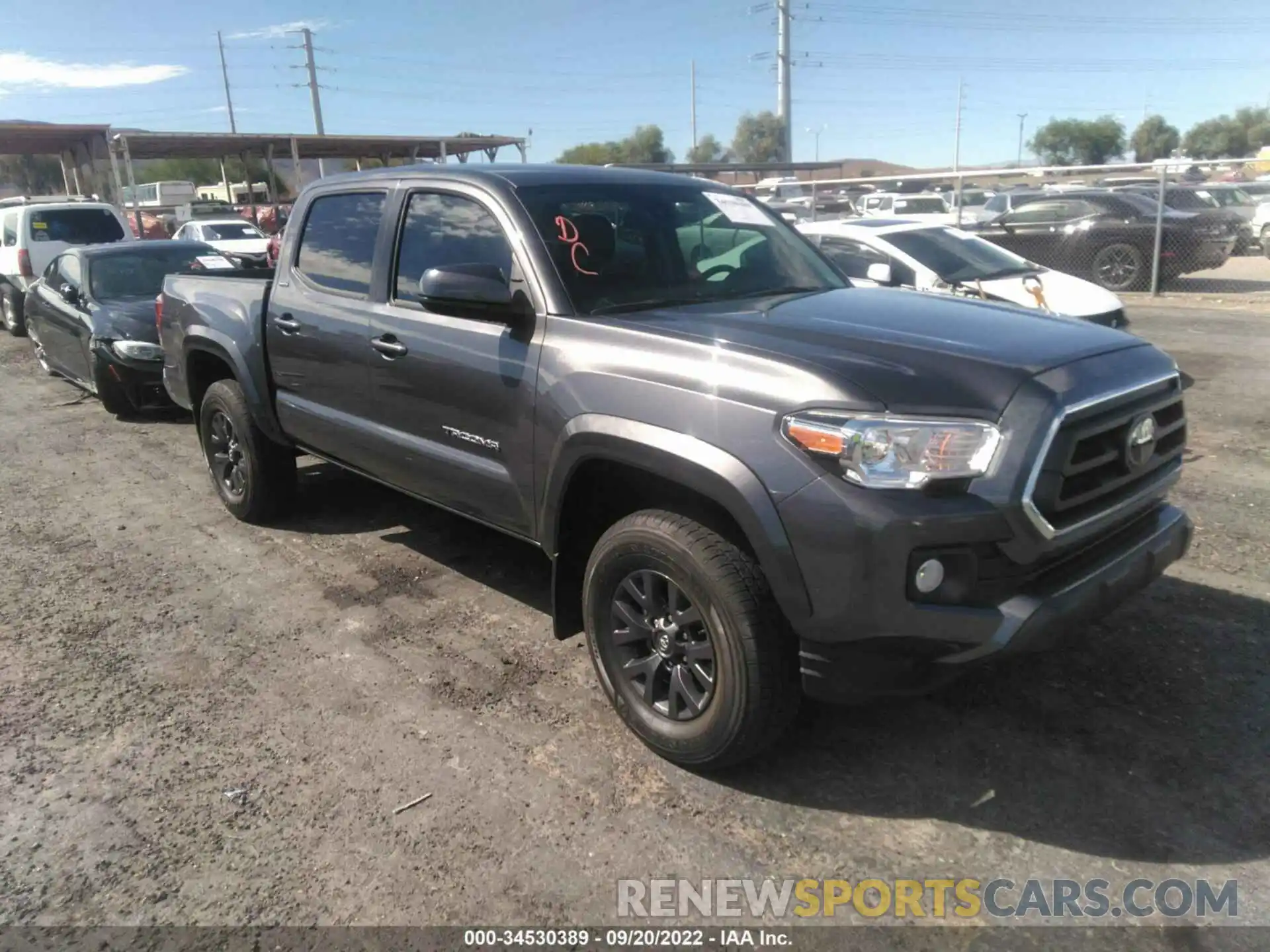 1 Photograph of a damaged car 5TFAZ5CN6MX108540 TOYOTA TACOMA 2WD 2021