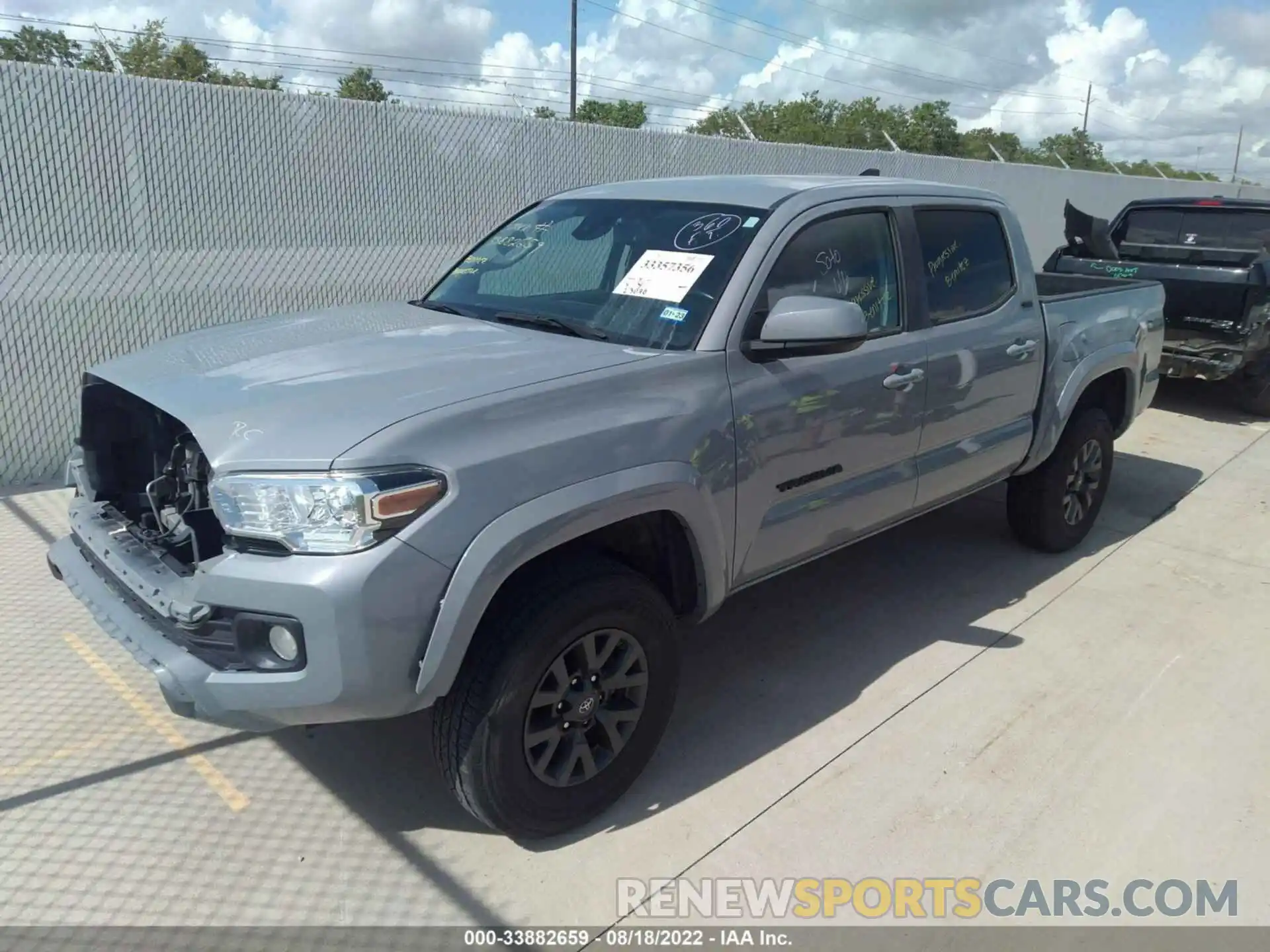 2 Photograph of a damaged car 5TFAZ5CN7MX095720 TOYOTA TACOMA 2WD 2021