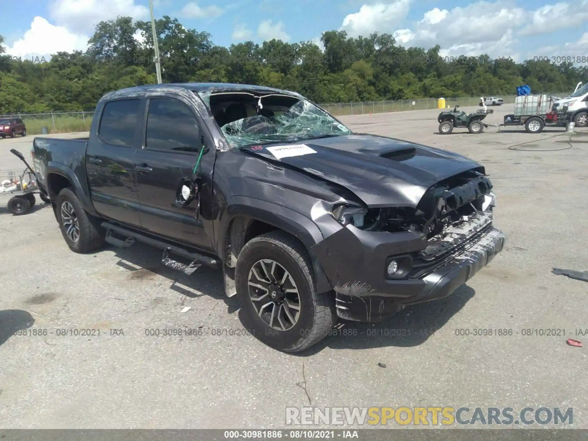 1 Photograph of a damaged car 5TFAZ5CN8MX098710 TOYOTA TACOMA 2WD 2021