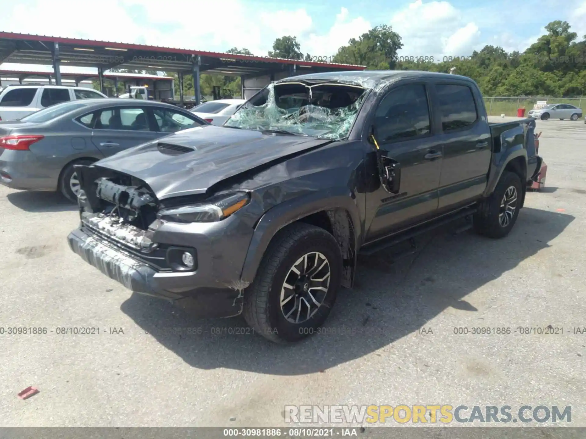 2 Photograph of a damaged car 5TFAZ5CN8MX098710 TOYOTA TACOMA 2WD 2021