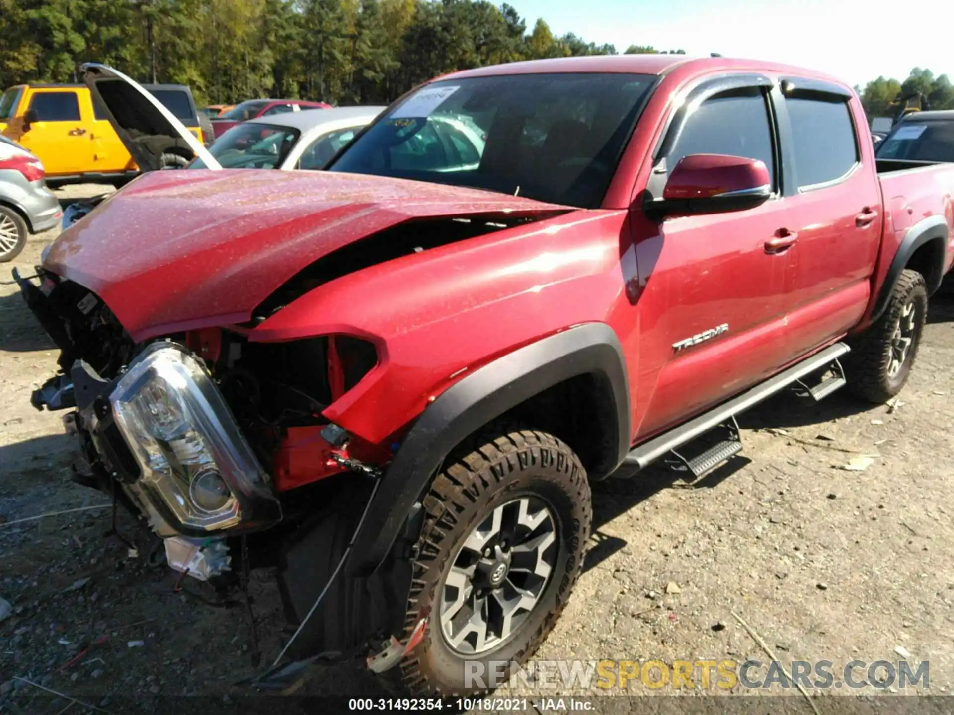 2 Photograph of a damaged car 5TFAZ5CN8MX102920 TOYOTA TACOMA 2WD 2021