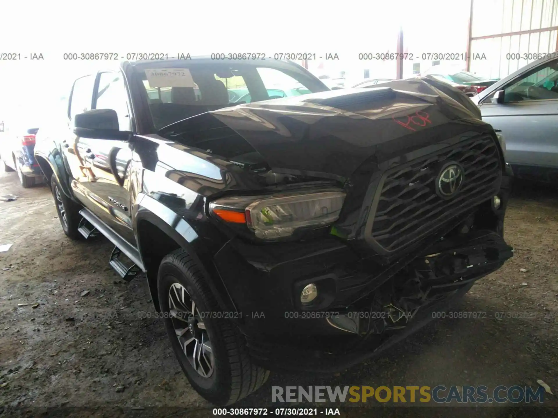 1 Photograph of a damaged car 5TFAZ5CN8MX106708 TOYOTA TACOMA 2WD 2021