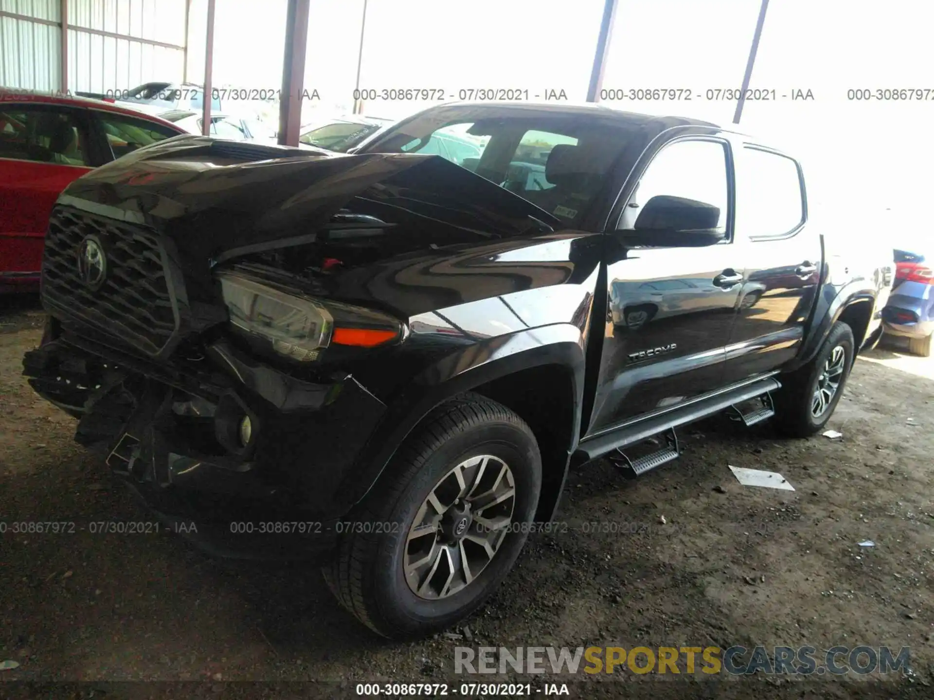 2 Photograph of a damaged car 5TFAZ5CN8MX106708 TOYOTA TACOMA 2WD 2021