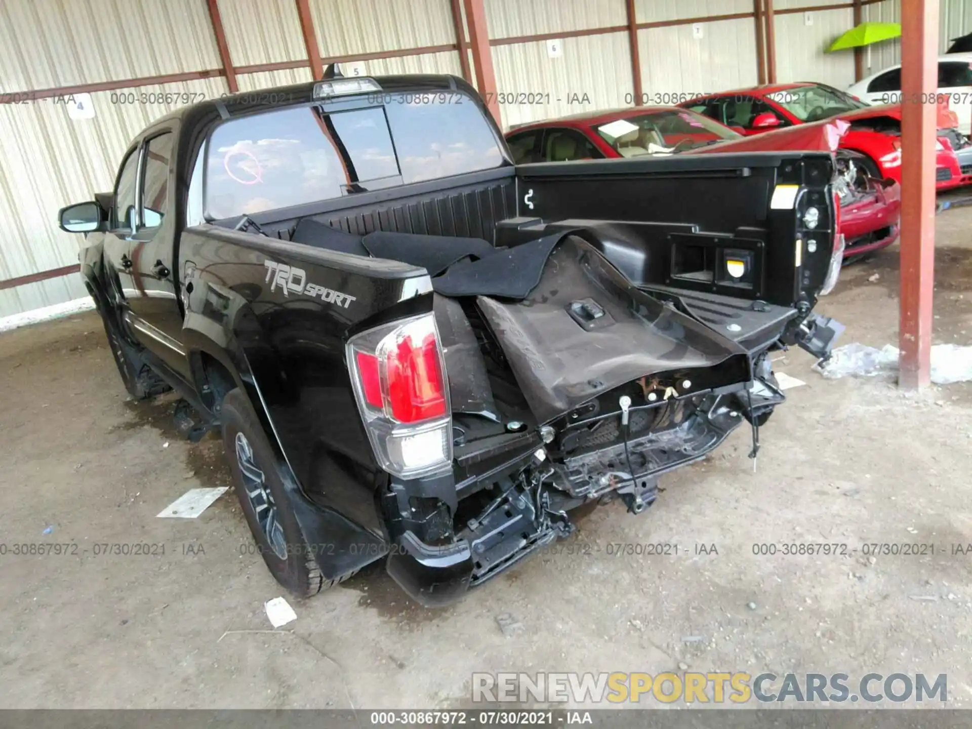 3 Photograph of a damaged car 5TFAZ5CN8MX106708 TOYOTA TACOMA 2WD 2021