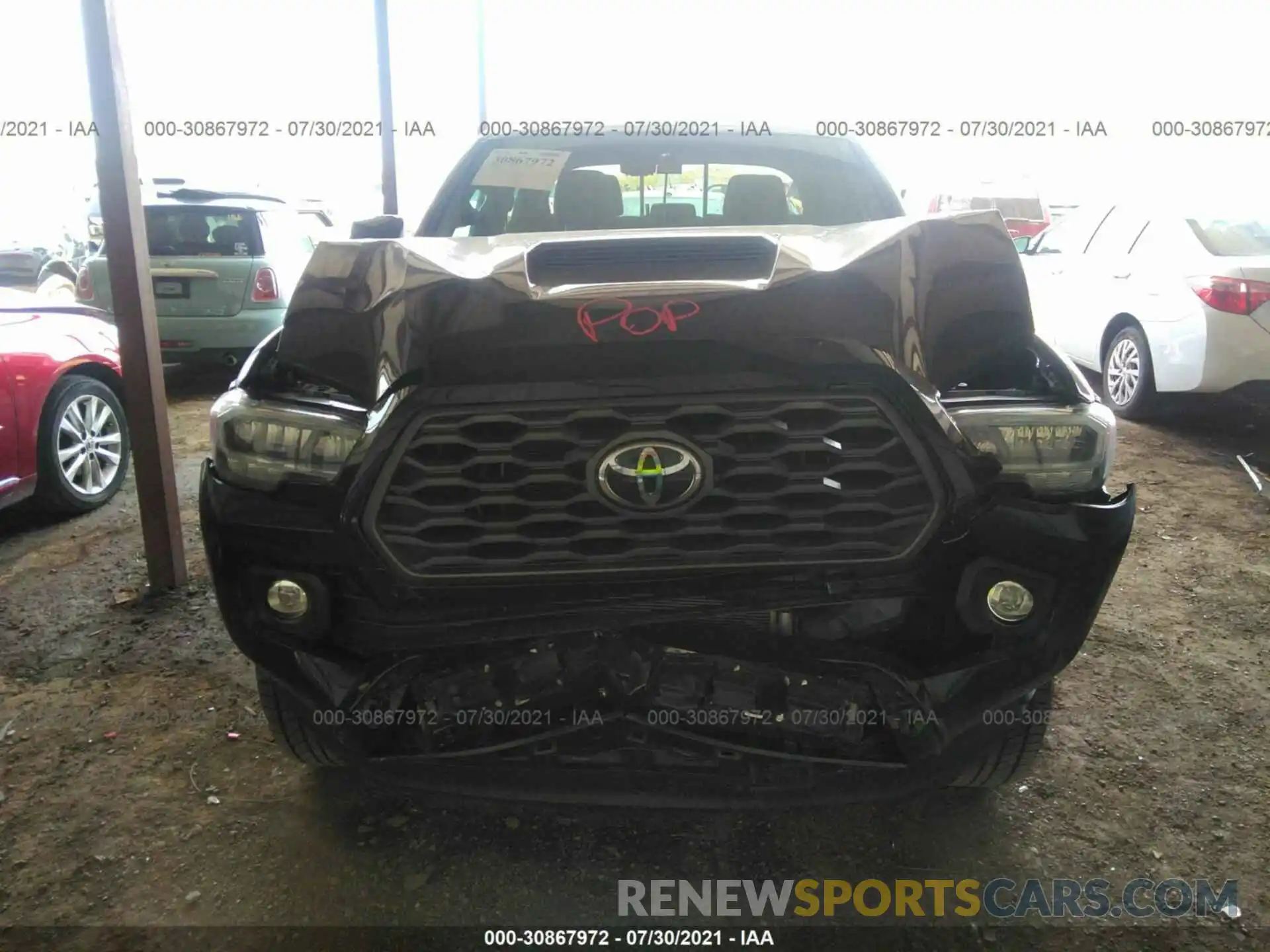 6 Photograph of a damaged car 5TFAZ5CN8MX106708 TOYOTA TACOMA 2WD 2021