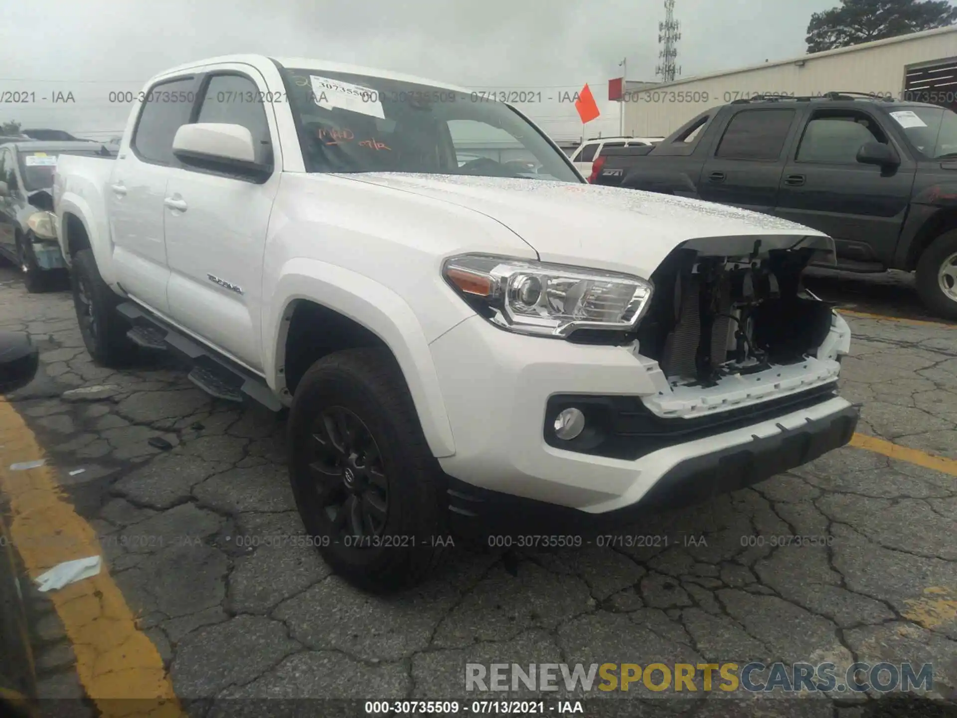 1 Photograph of a damaged car 5TFAZ5CN8MX107969 TOYOTA TACOMA 2WD 2021