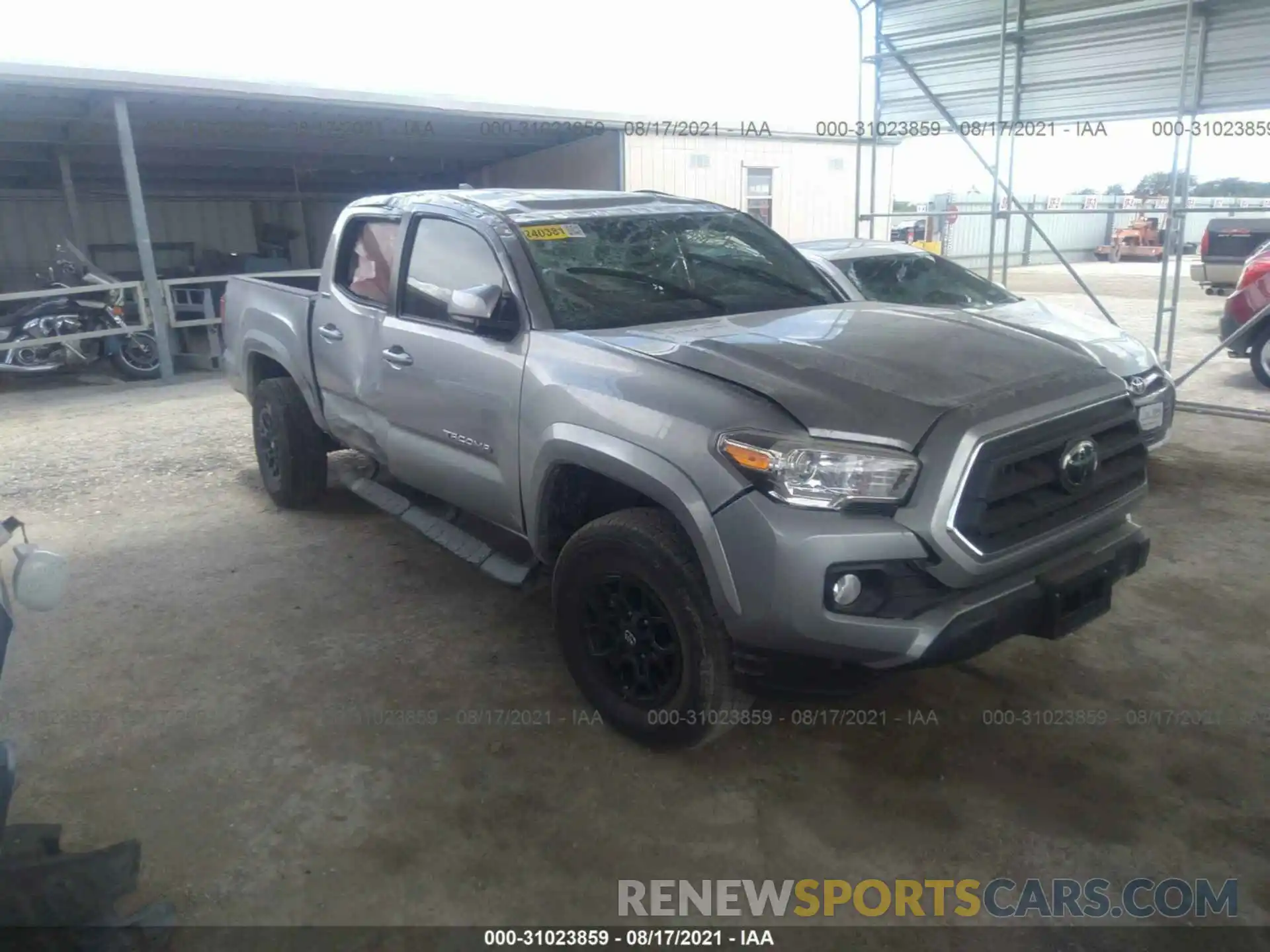 1 Photograph of a damaged car 5TFAZ5CN9MX105681 TOYOTA TACOMA 2WD 2021