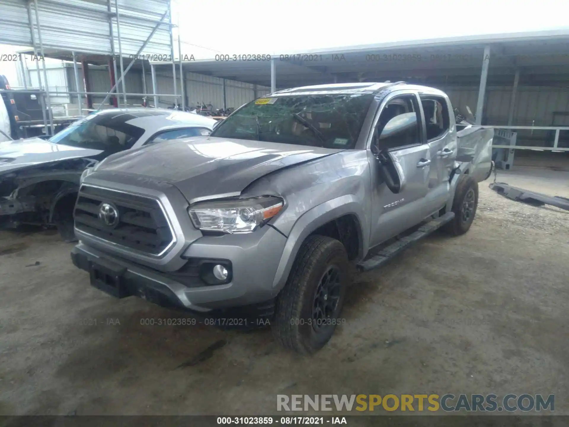 2 Photograph of a damaged car 5TFAZ5CN9MX105681 TOYOTA TACOMA 2WD 2021