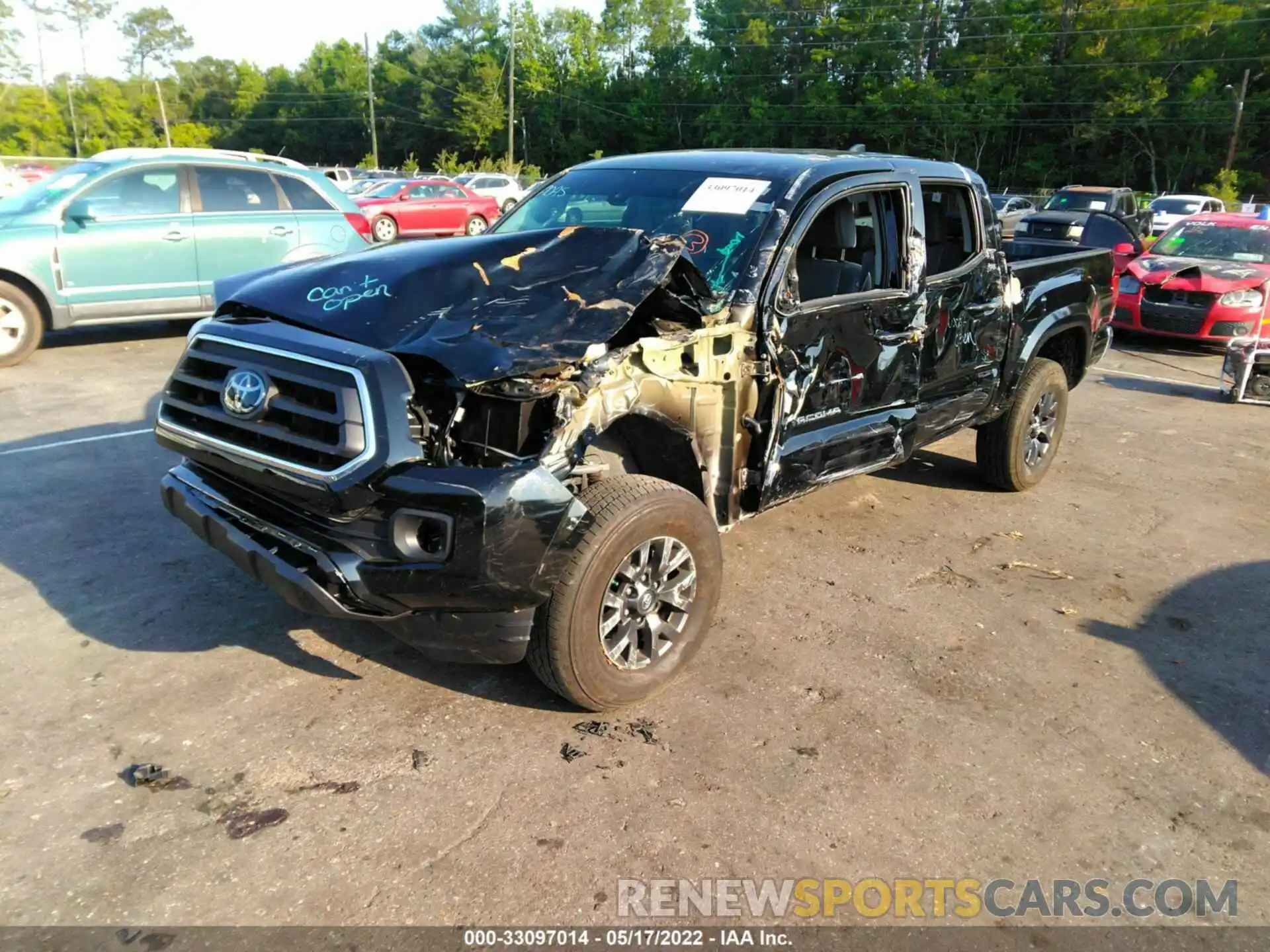 2 Photograph of a damaged car 5TFAZ5CNXMX099874 TOYOTA TACOMA 2WD 2021