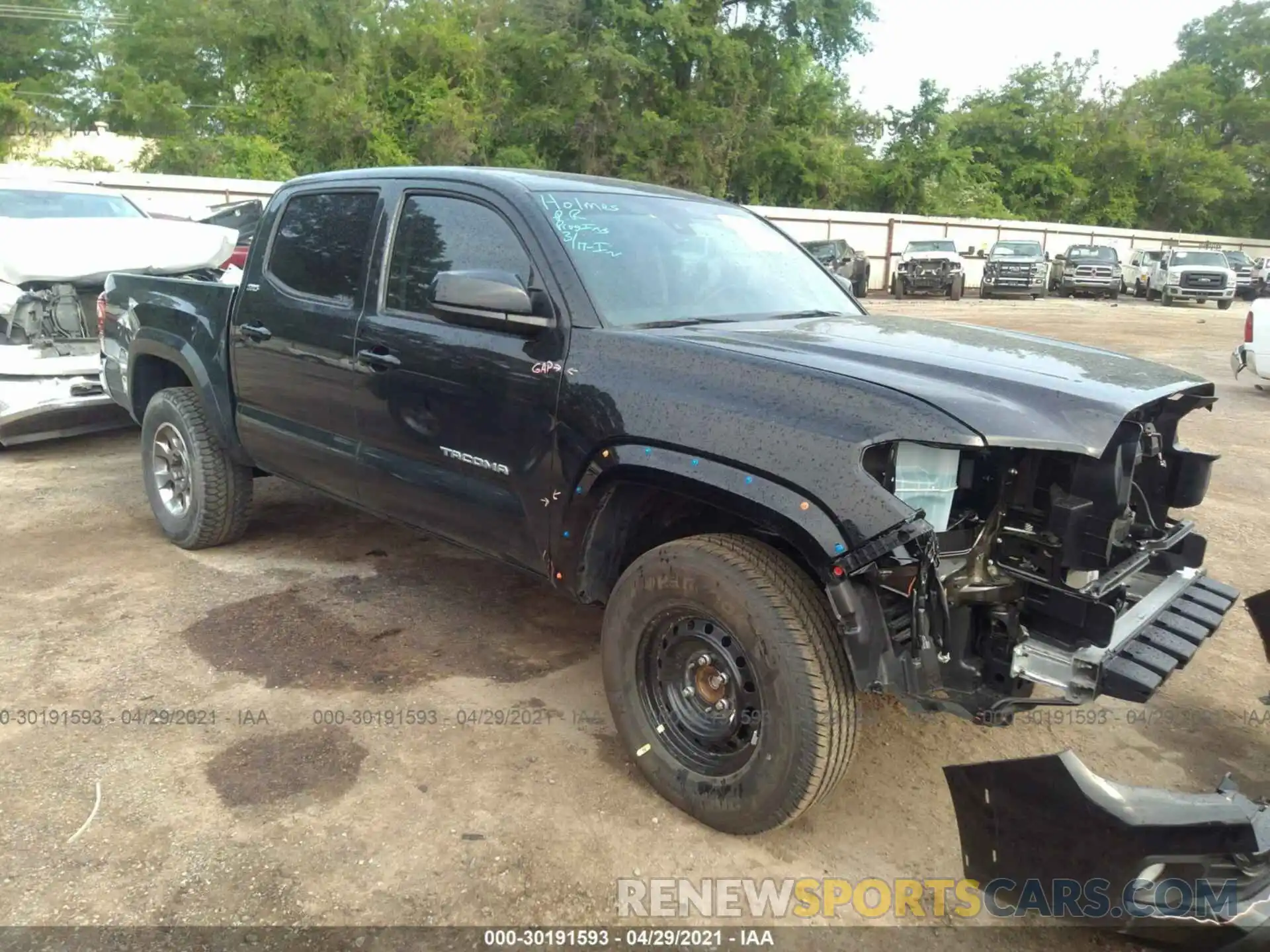 1 Photograph of a damaged car 5TFAZ5CNXMX102286 TOYOTA TACOMA 2WD 2021