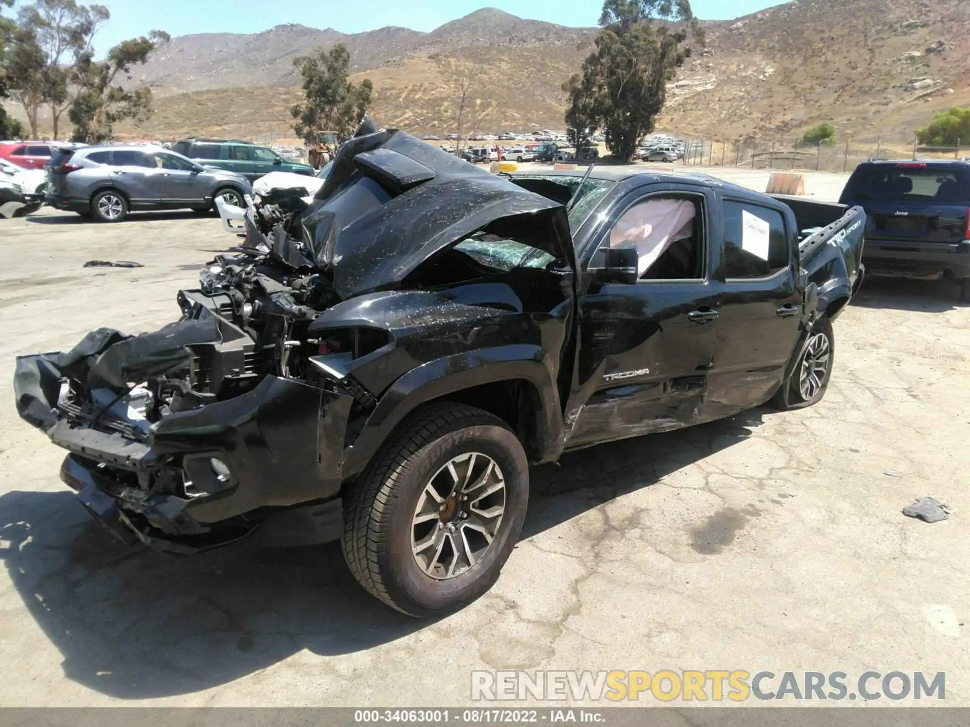 2 Photograph of a damaged car 3TMAZ5CN0NM172709 TOYOTA TACOMA 2WD 2022