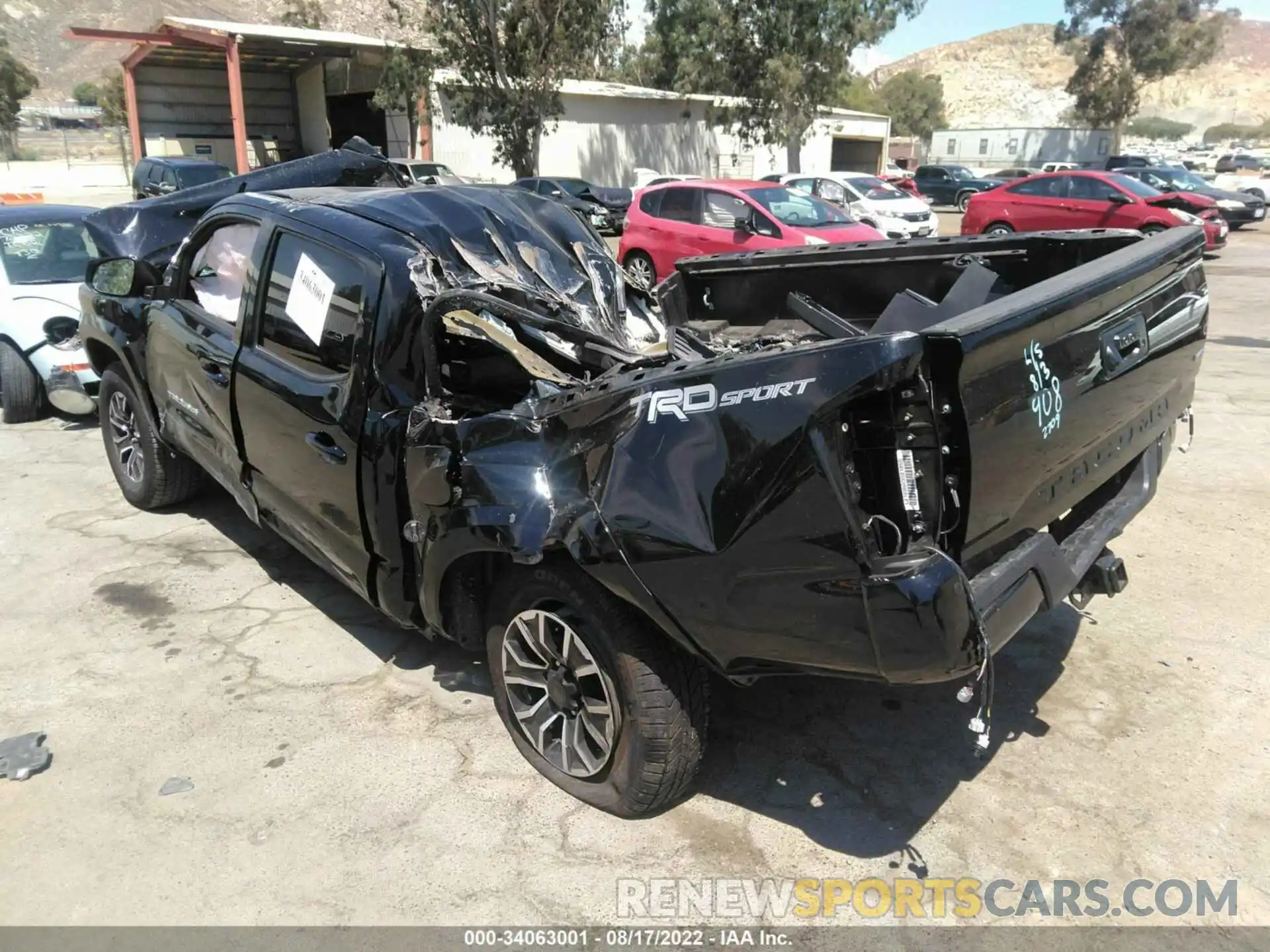 3 Photograph of a damaged car 3TMAZ5CN0NM172709 TOYOTA TACOMA 2WD 2022